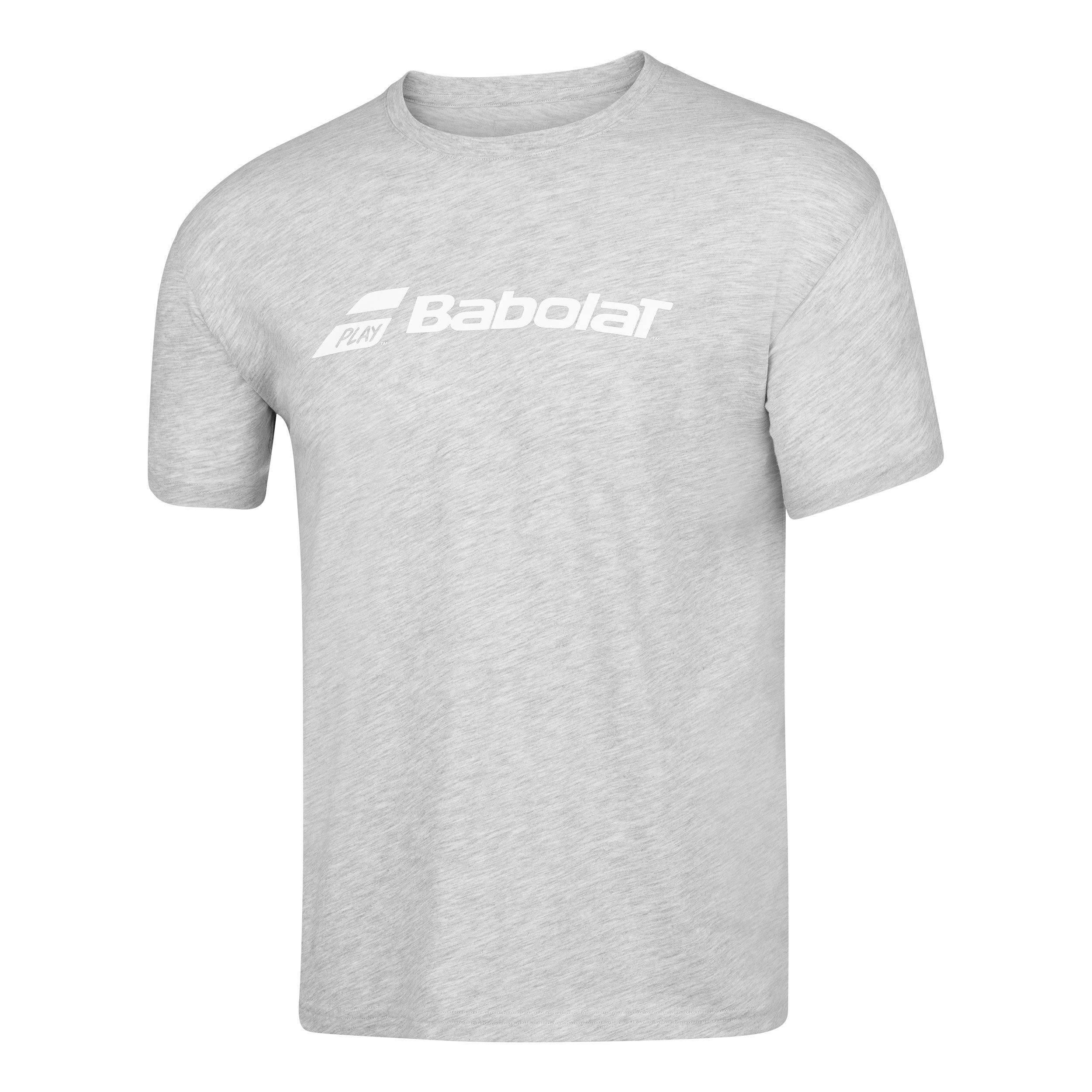 Buy Babolat Exercise T-Shirt Men Lightgrey, White online | Tennis Point COM