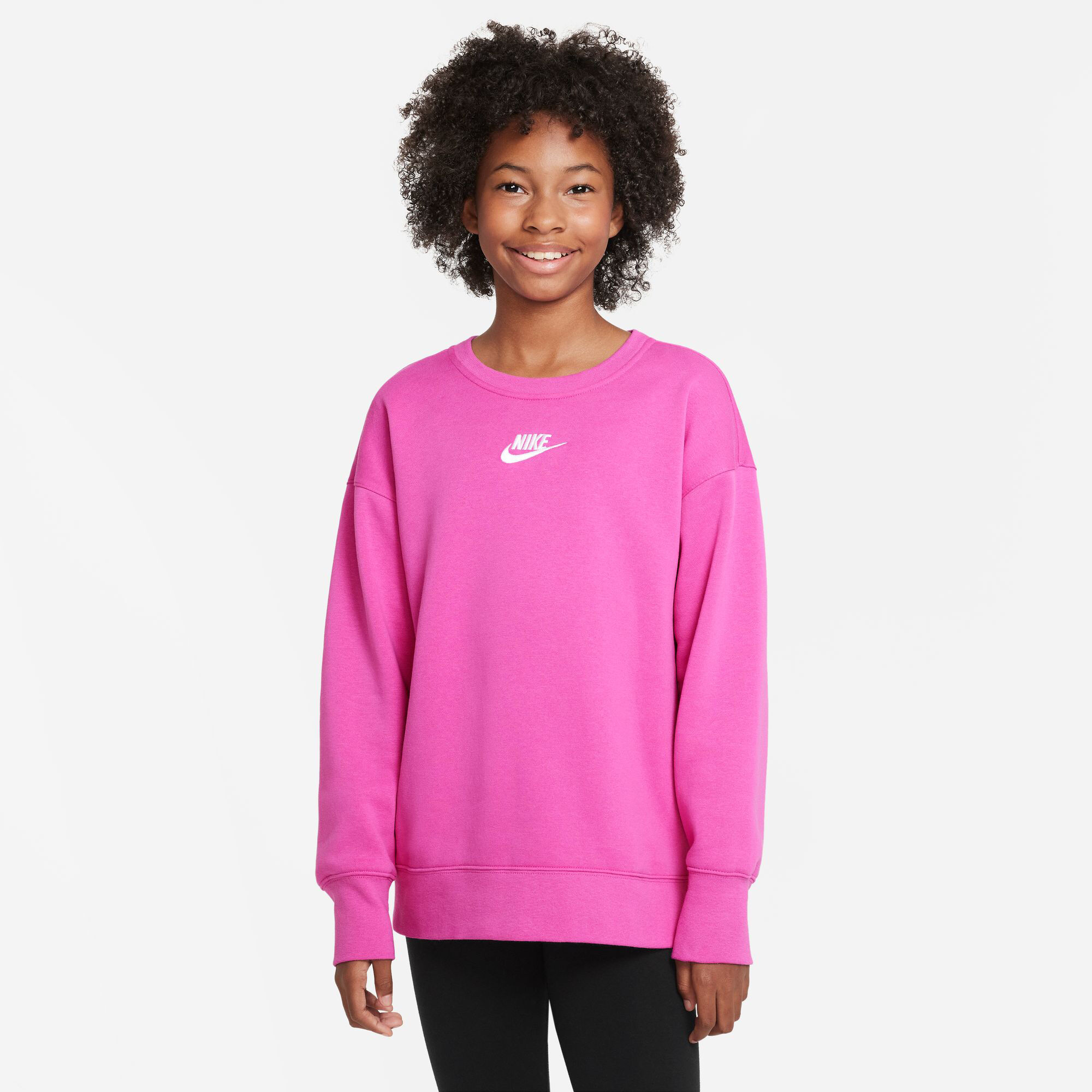 New Sportswear Club Fleece Sweatshirt Girls Pink