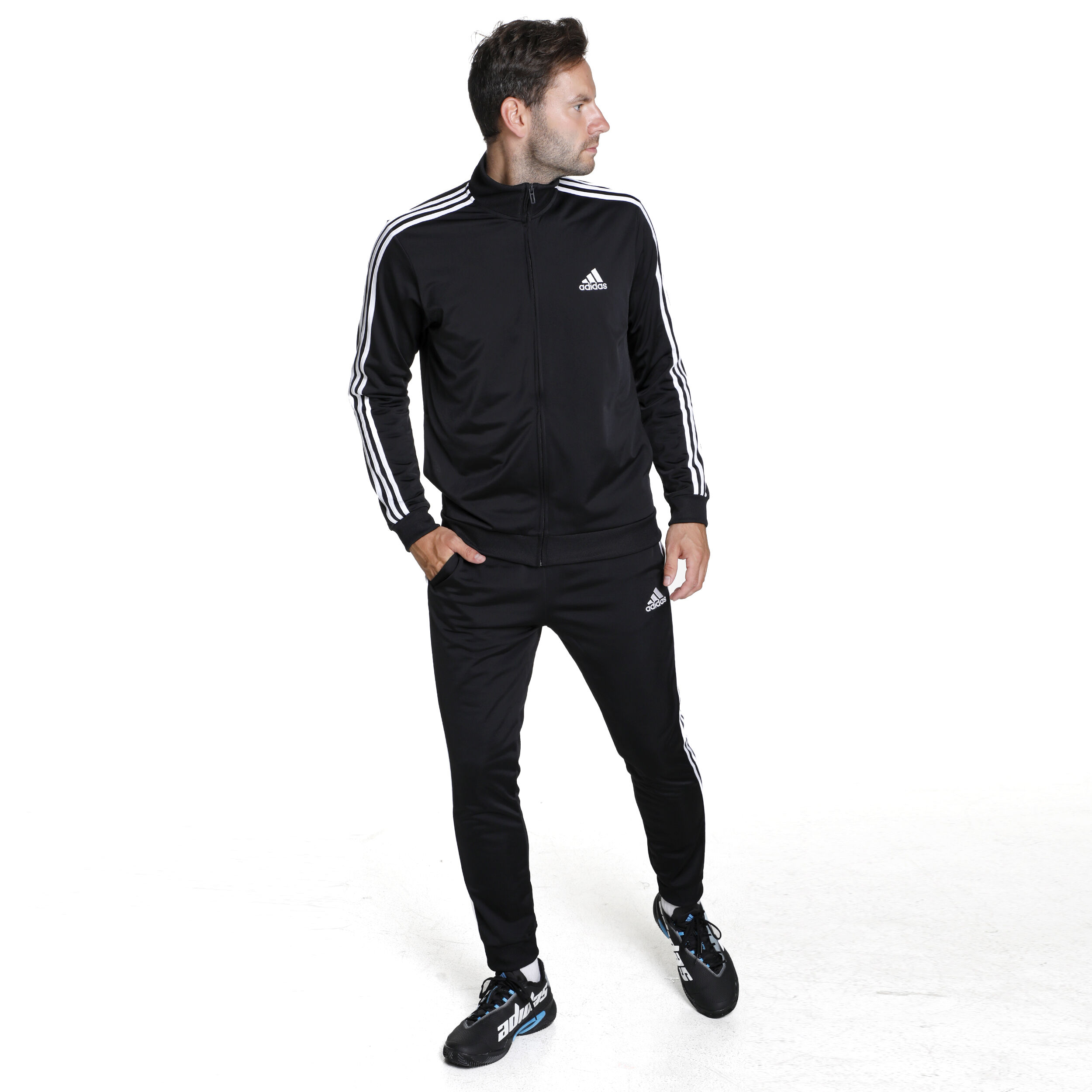 Adidas 3 on sale stripes trainingspak