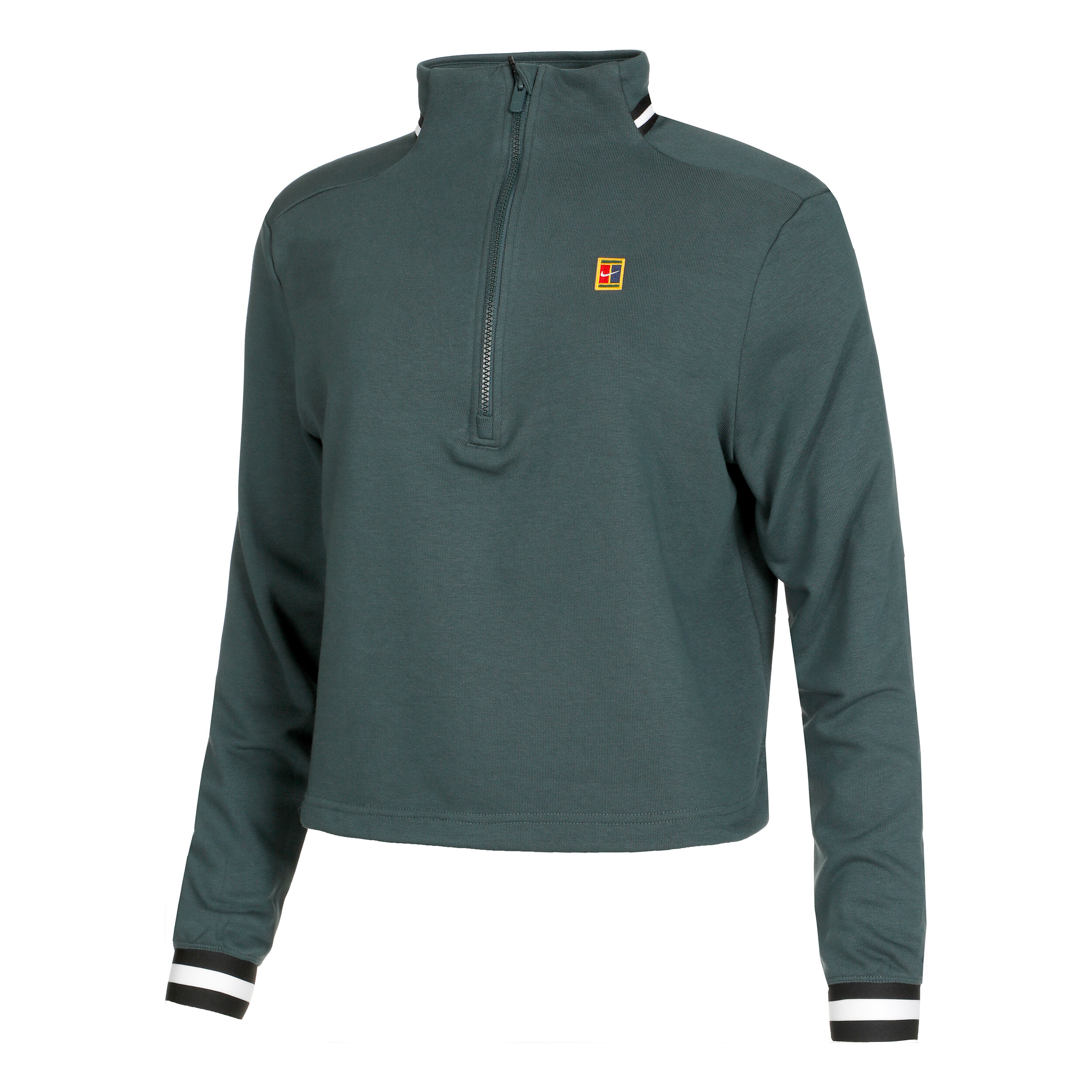 Buy Nike Dri-Fit Court Heritage Half-Zip Fleece Long Sleeve Women Green  online | Tennis Point COM