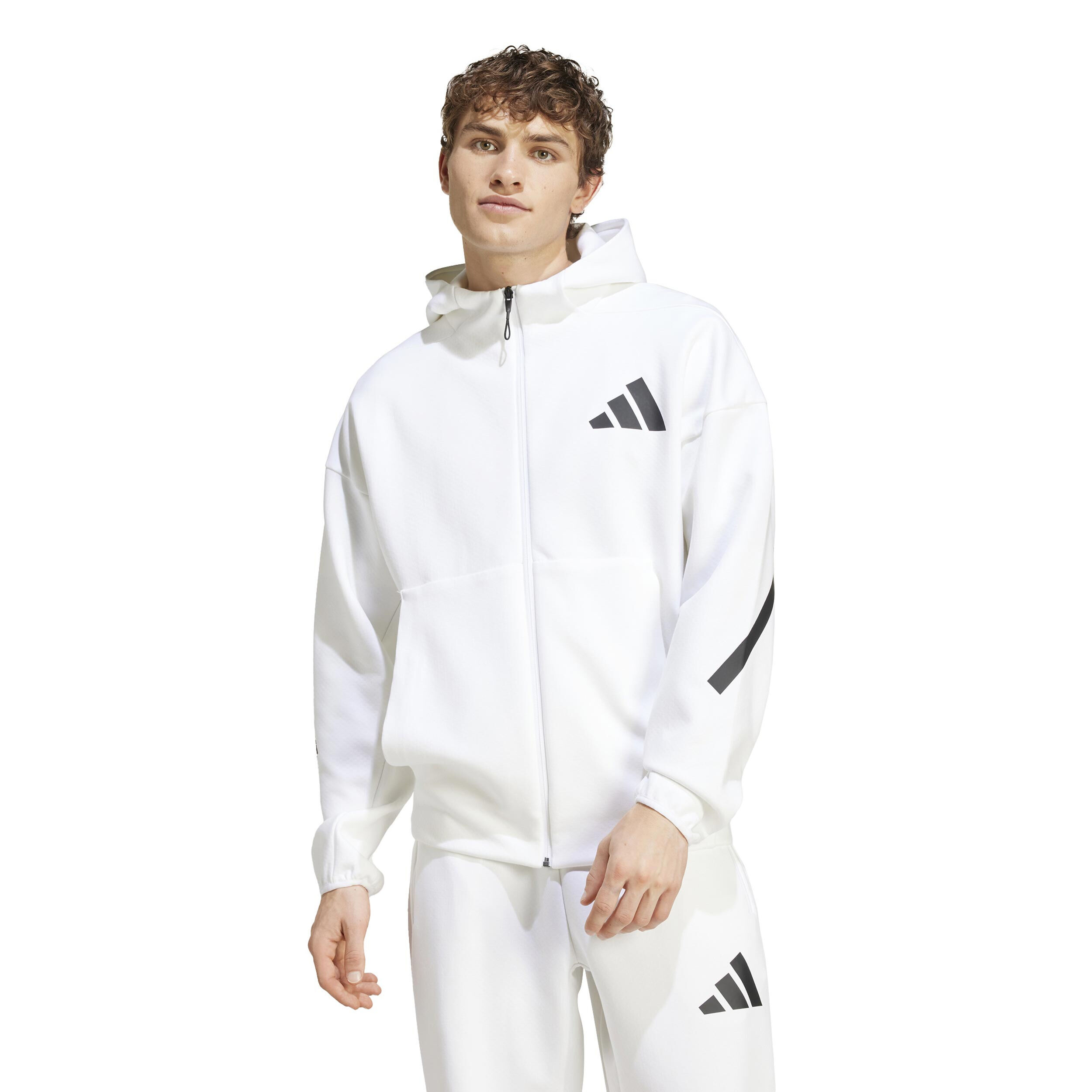 adidas Z.N.E. Zip Hoodie Men White | Tennis-Point