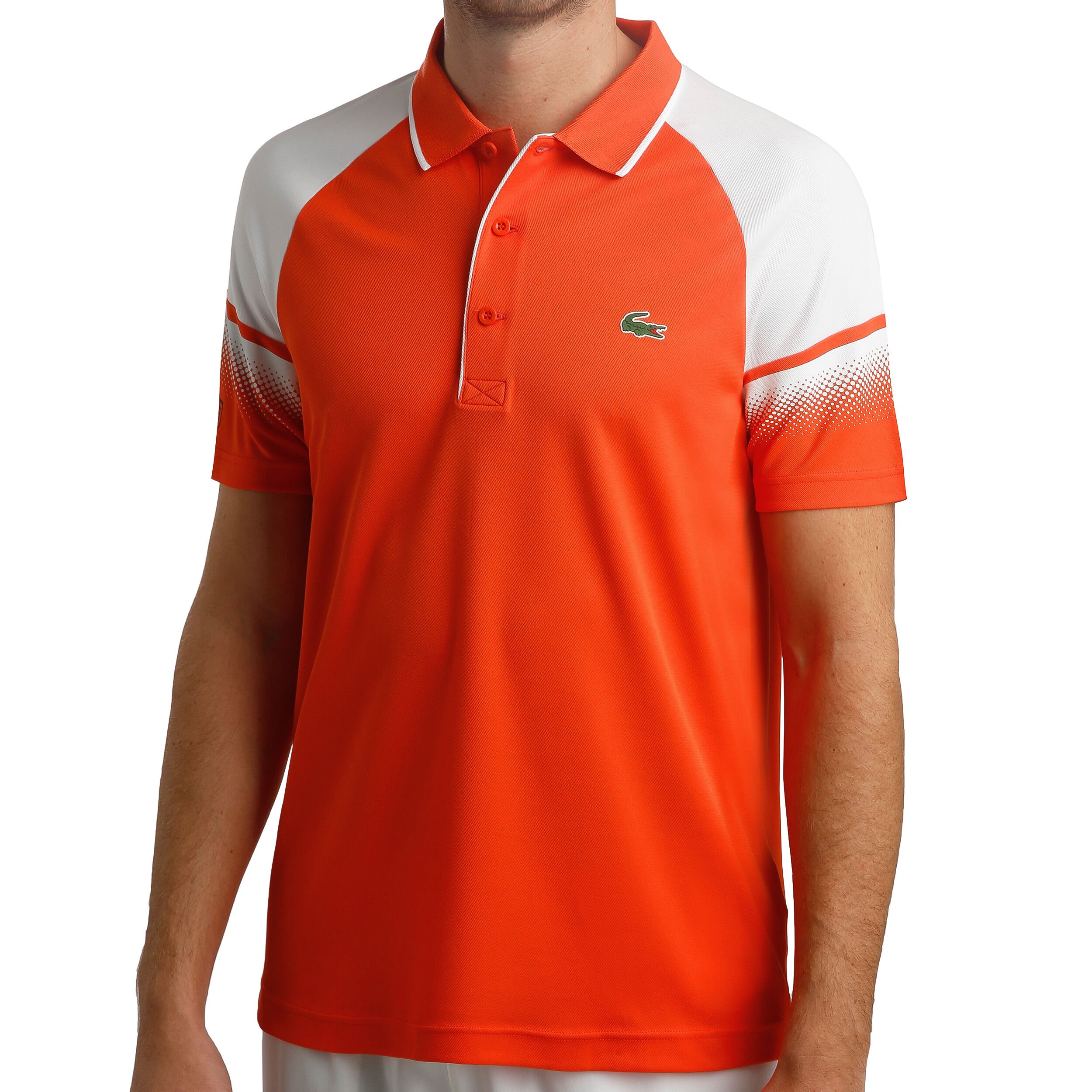 Buy Lacoste Team Clay Polo Men Orange White online Tennis Point COM
