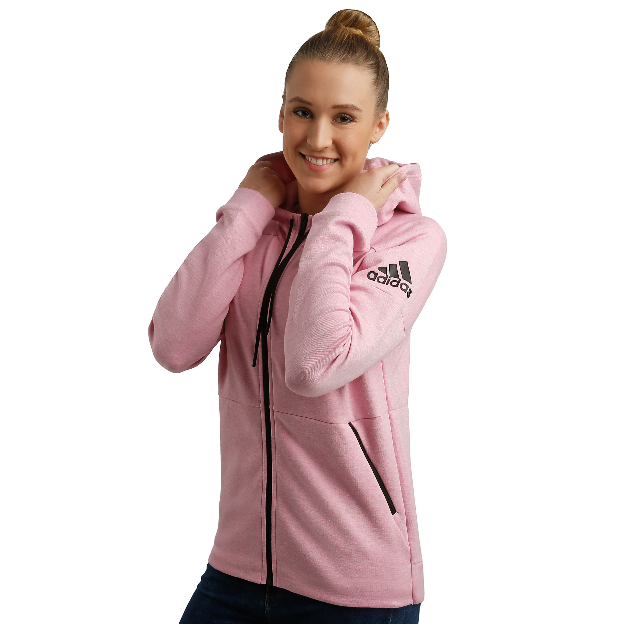 Adidas stadium hoodie pink outlet