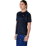 ASICS Clothing ASICS Road Lite-Show Running Shirt Women-Black,Dark Blue