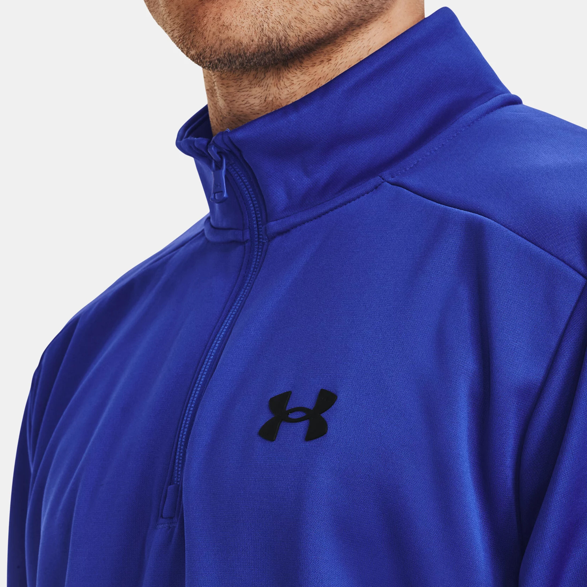 Under armour half zip blue top