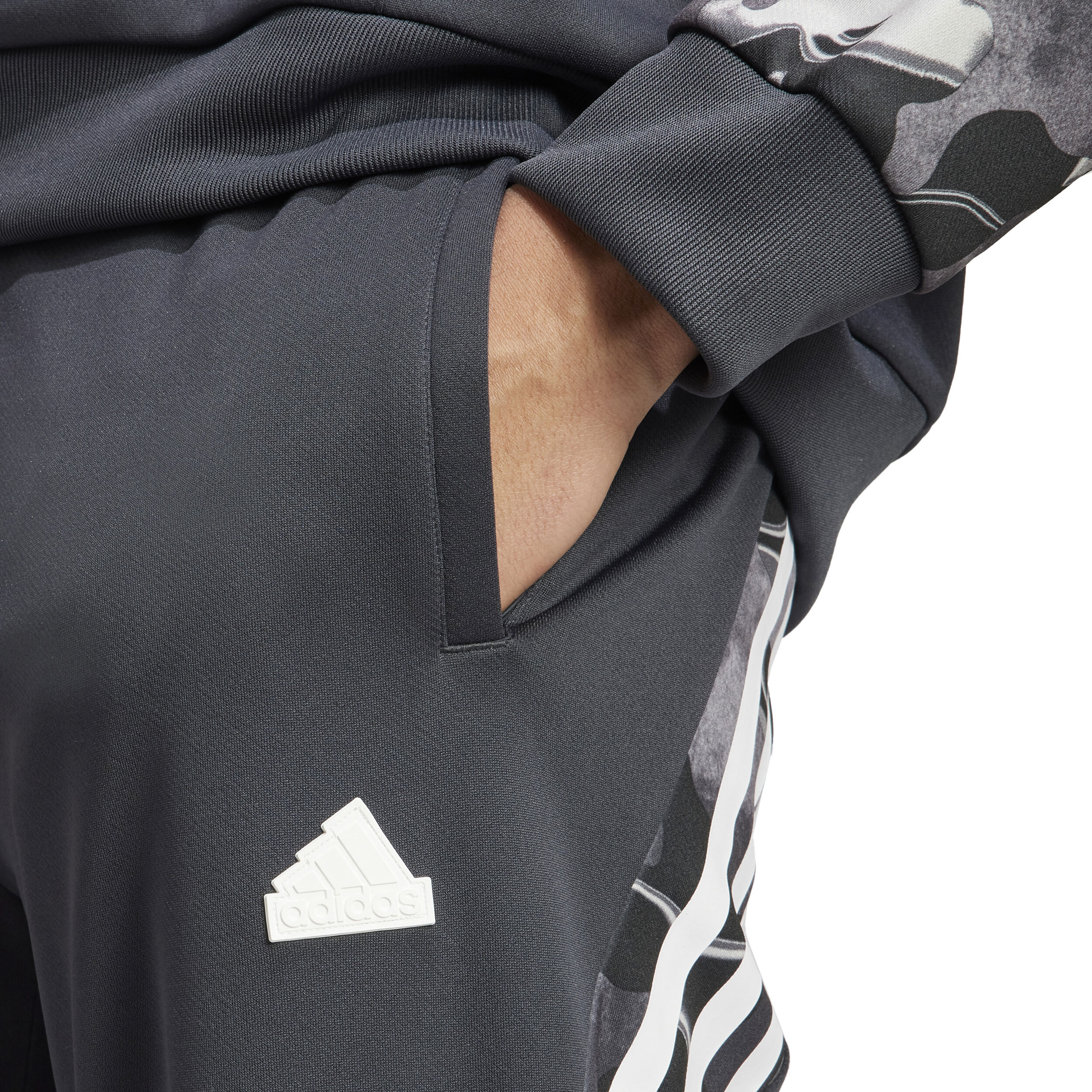 Dark grey adidas pants top