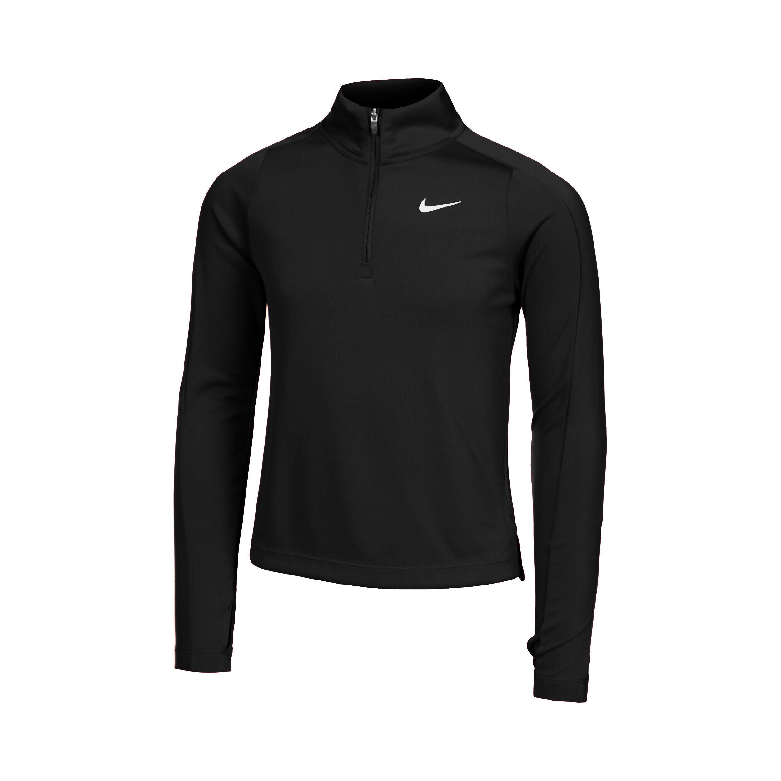 Dri Fit Half Zip Long Sleeve Girls Black
