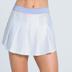 Lucky in Love Clothing Lucky in Love Lovely Day Pleat 13.5in Skirt Women-White,Light Blue
