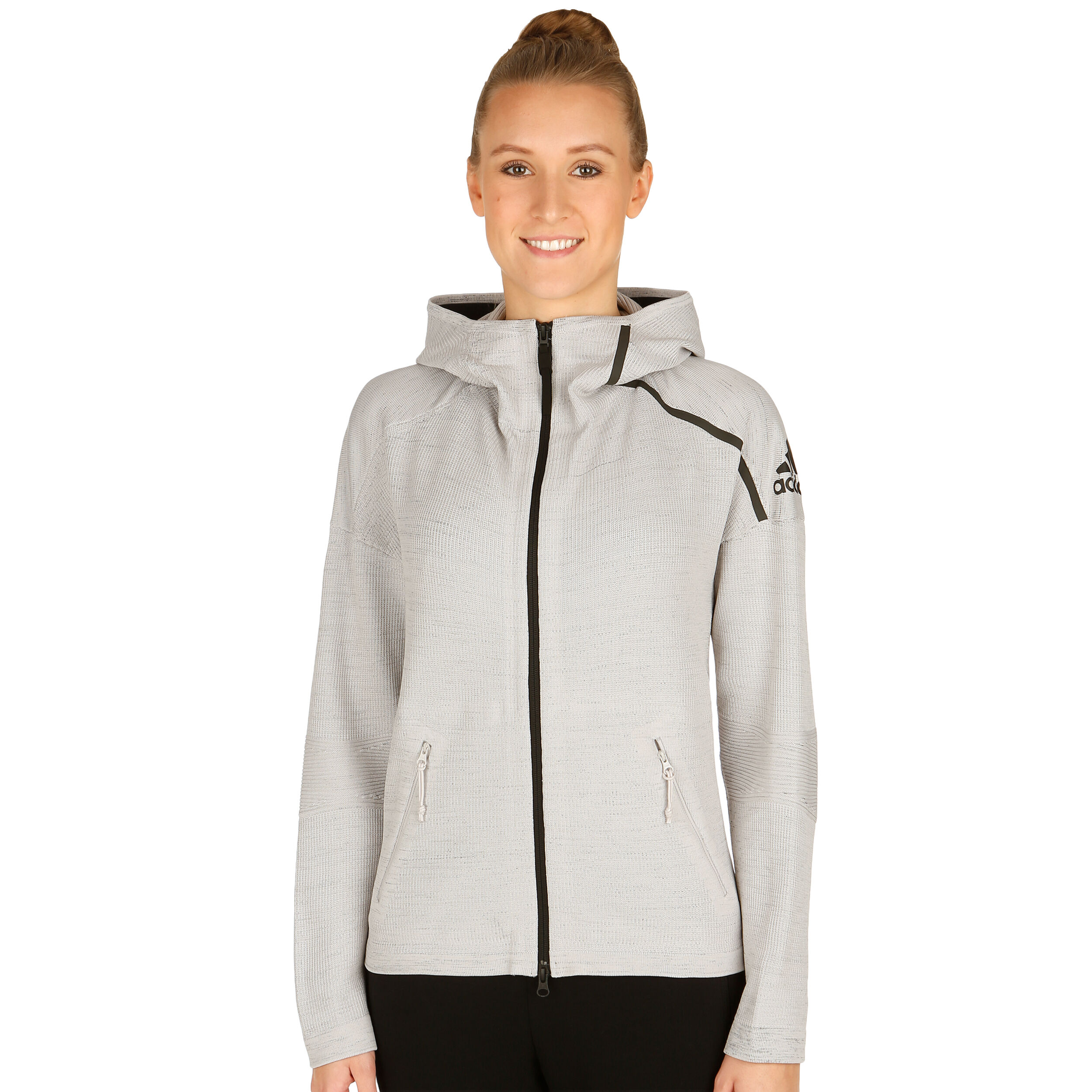 Buy adidas Z.N.E. 36H Primeknit Training Jacket Women Lightgrey Black online Tennis Point COM