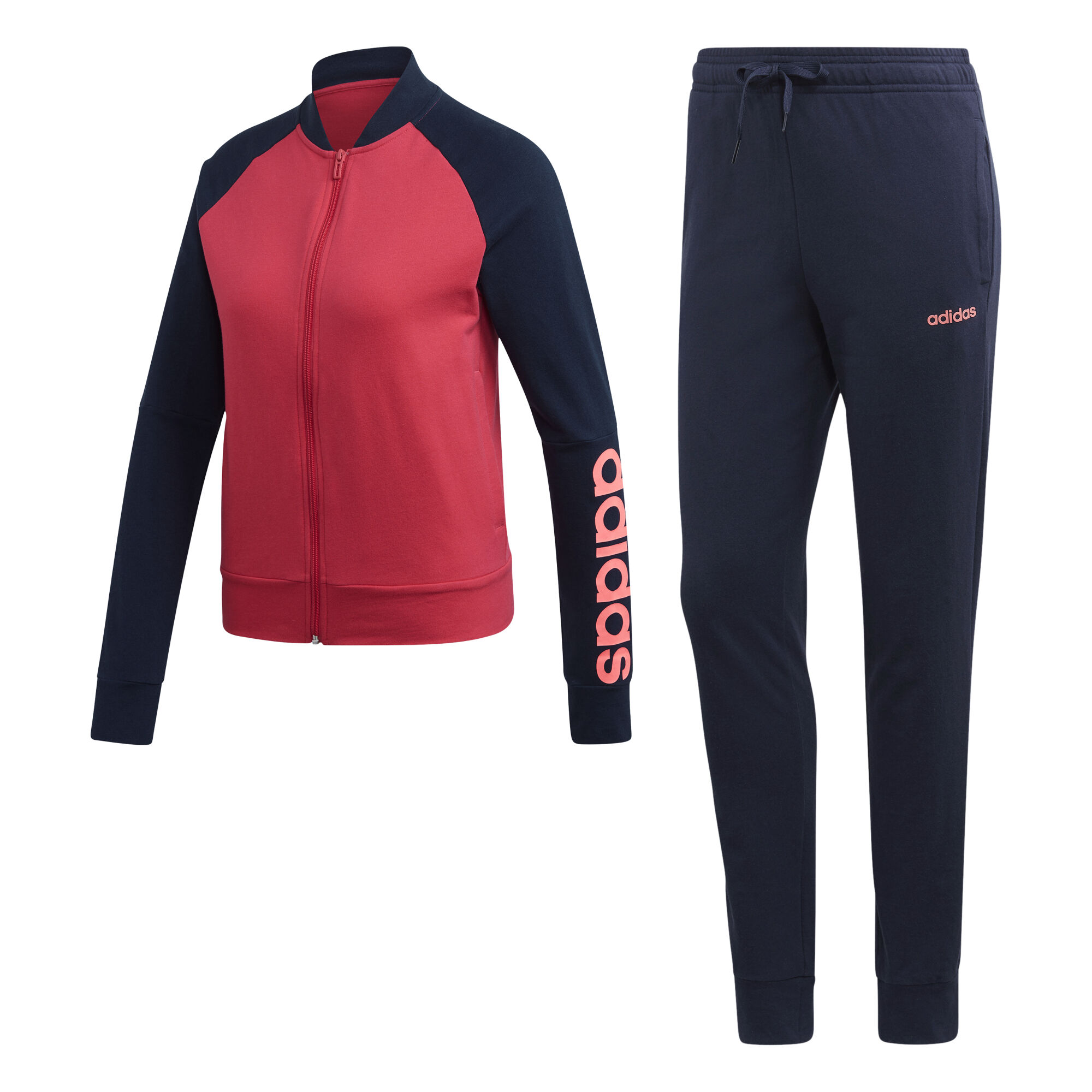 New Cotton Mark Tracksuit Women Coral Dark Blue