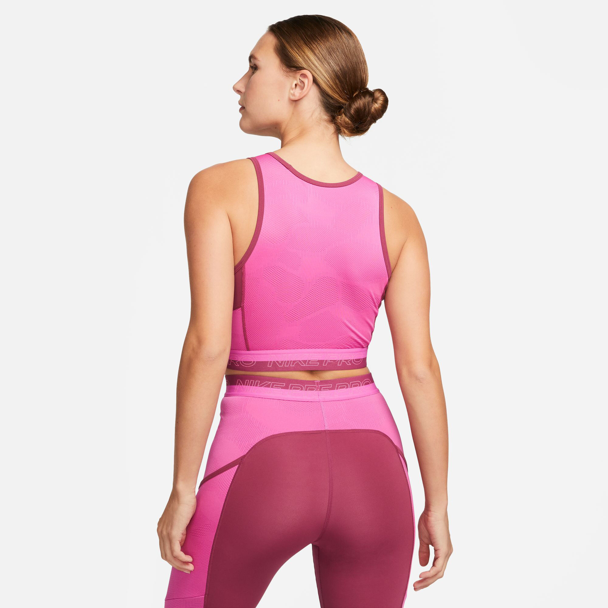 Dri Fit Performance Cropped Tank Top Women Red Pink