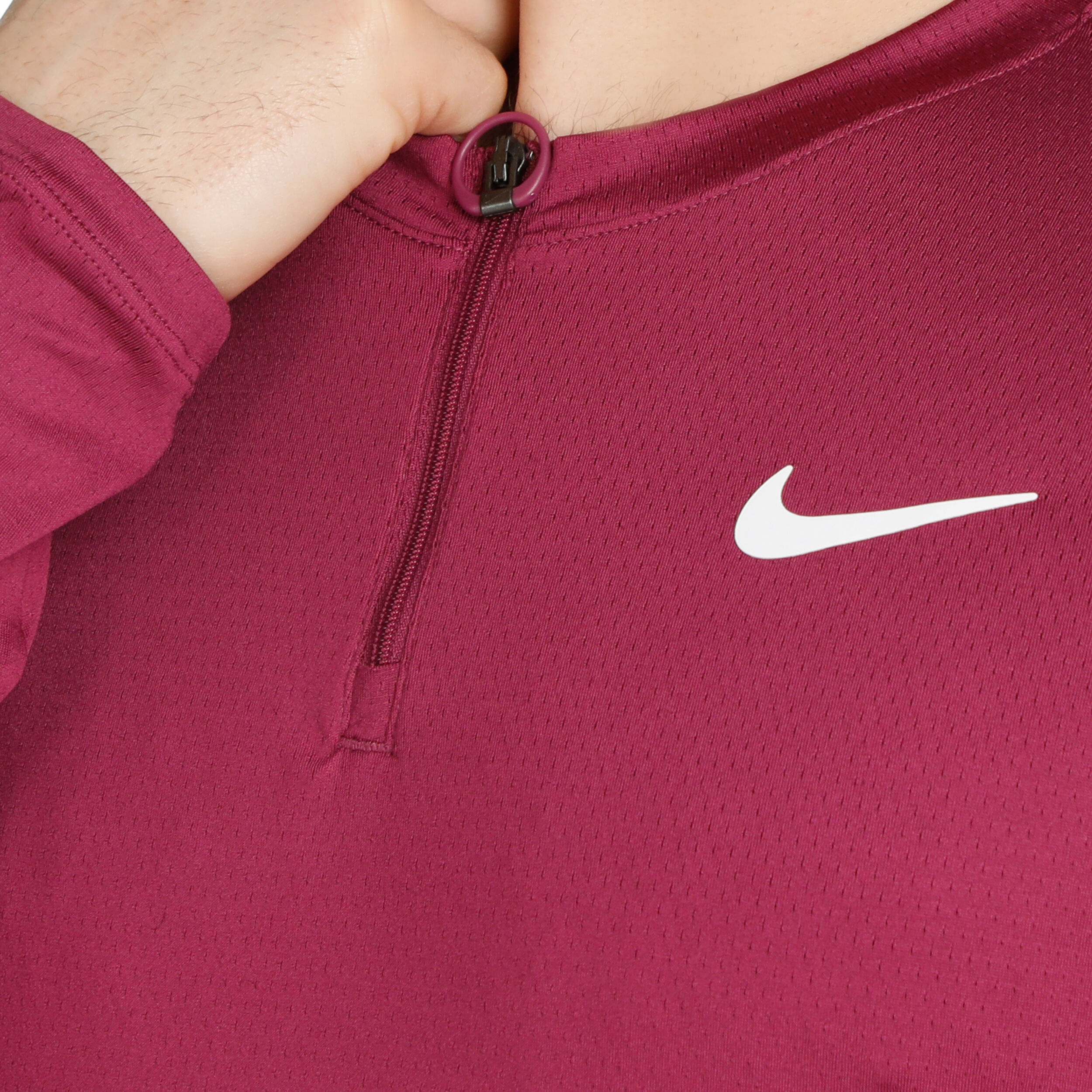 Nike burgundy sales half zip