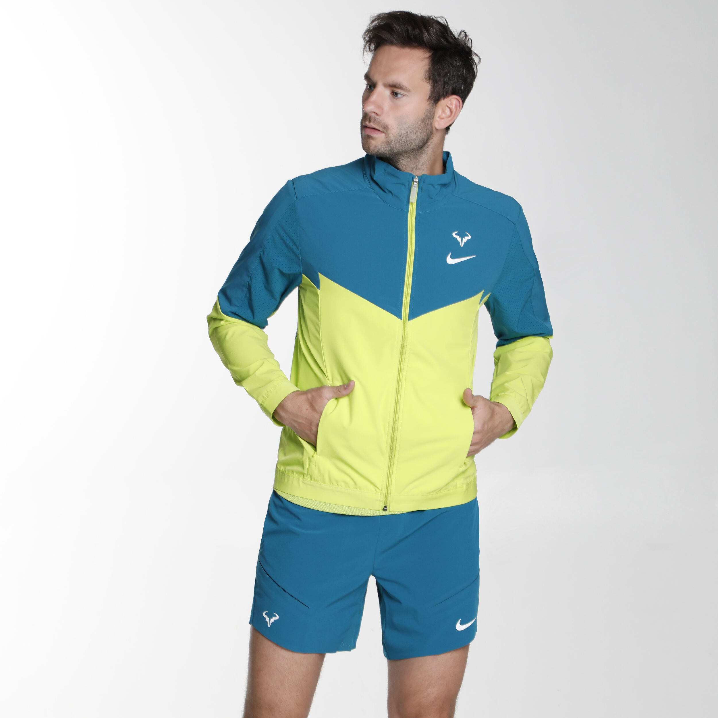 Rafael Nadal Court Dri-Fit Training Jacket Men - Neon Green, Blue