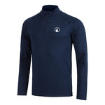 Quiet Please Tennis apparel Quiet Please Big Serve 1/4 Zip Long sleeve Men-dark blue