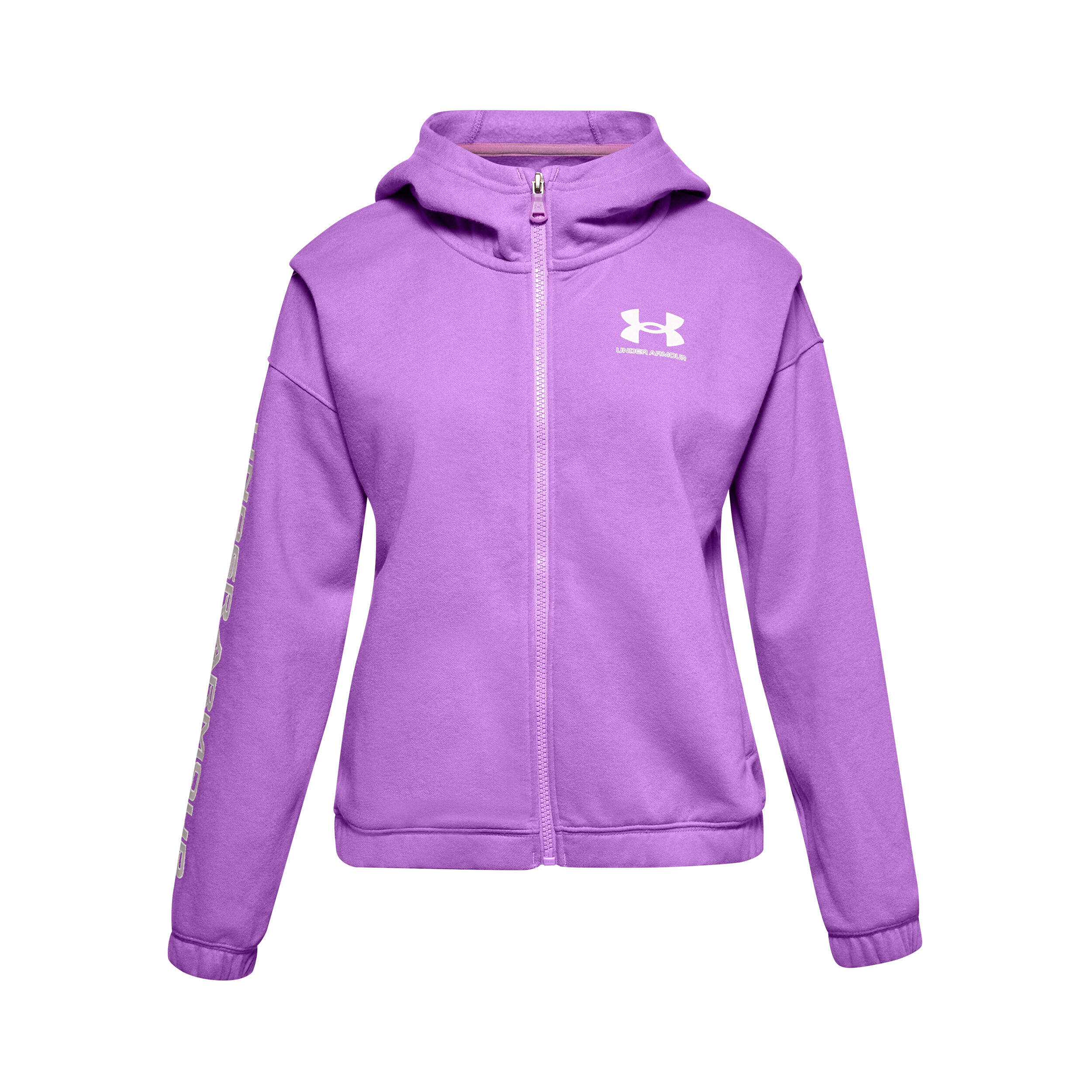 Purple under armour zip hot sale up hoodie