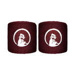 Quiet Please Tennis apparel Quiet Please Short Wristband 2 Pack-Wine Red