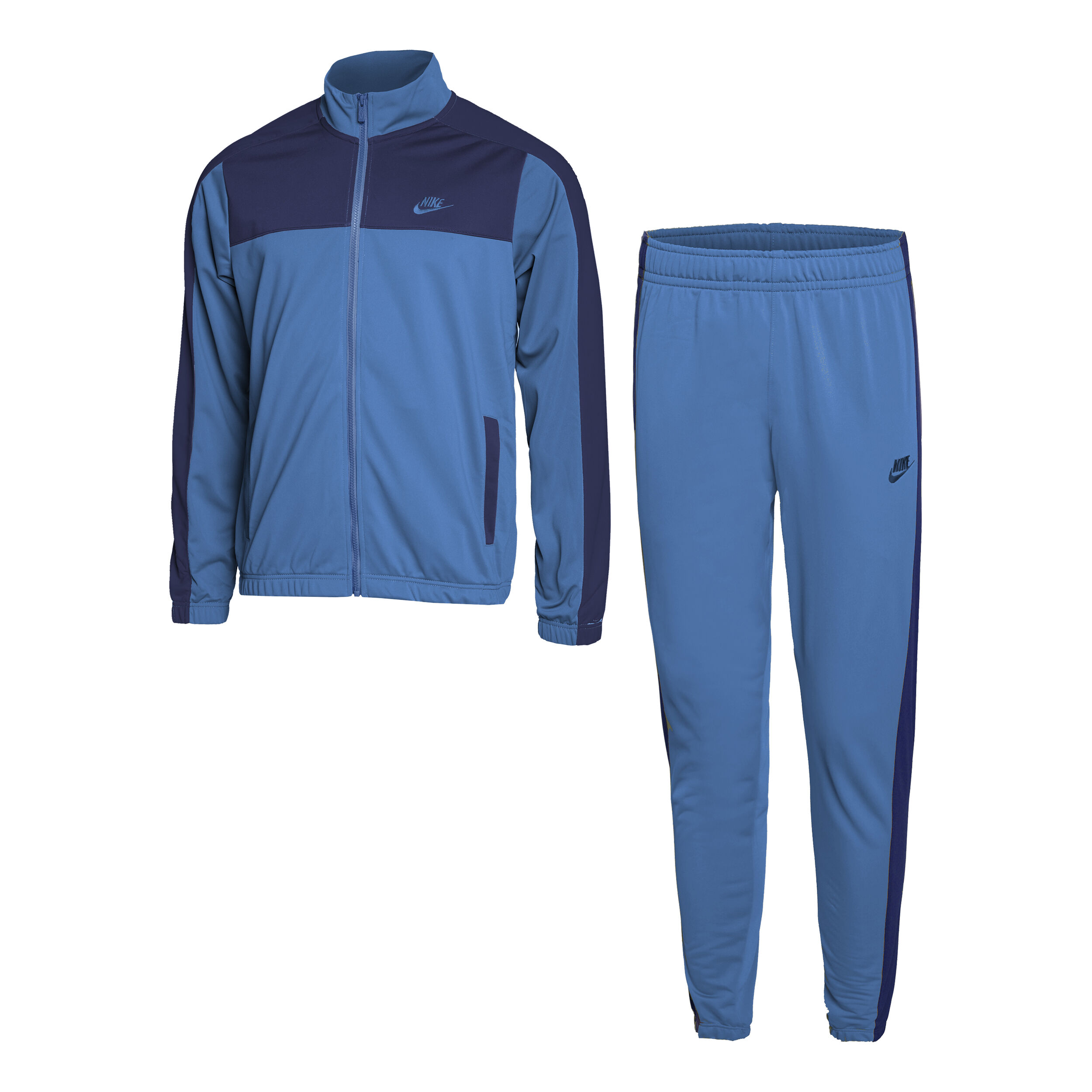 Blue nike poly tracksuit outlet