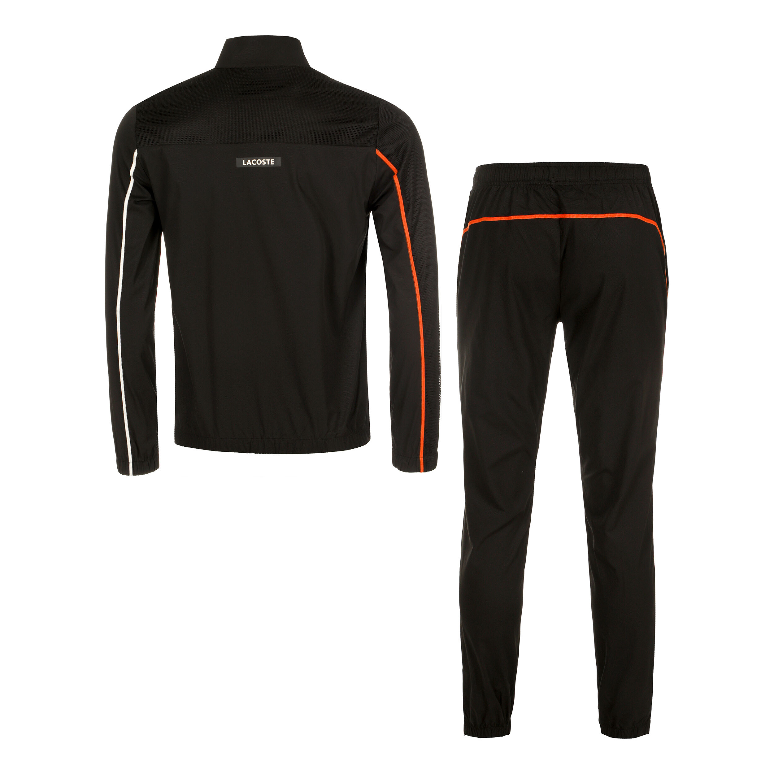 Mens black lacoste tracksuit store