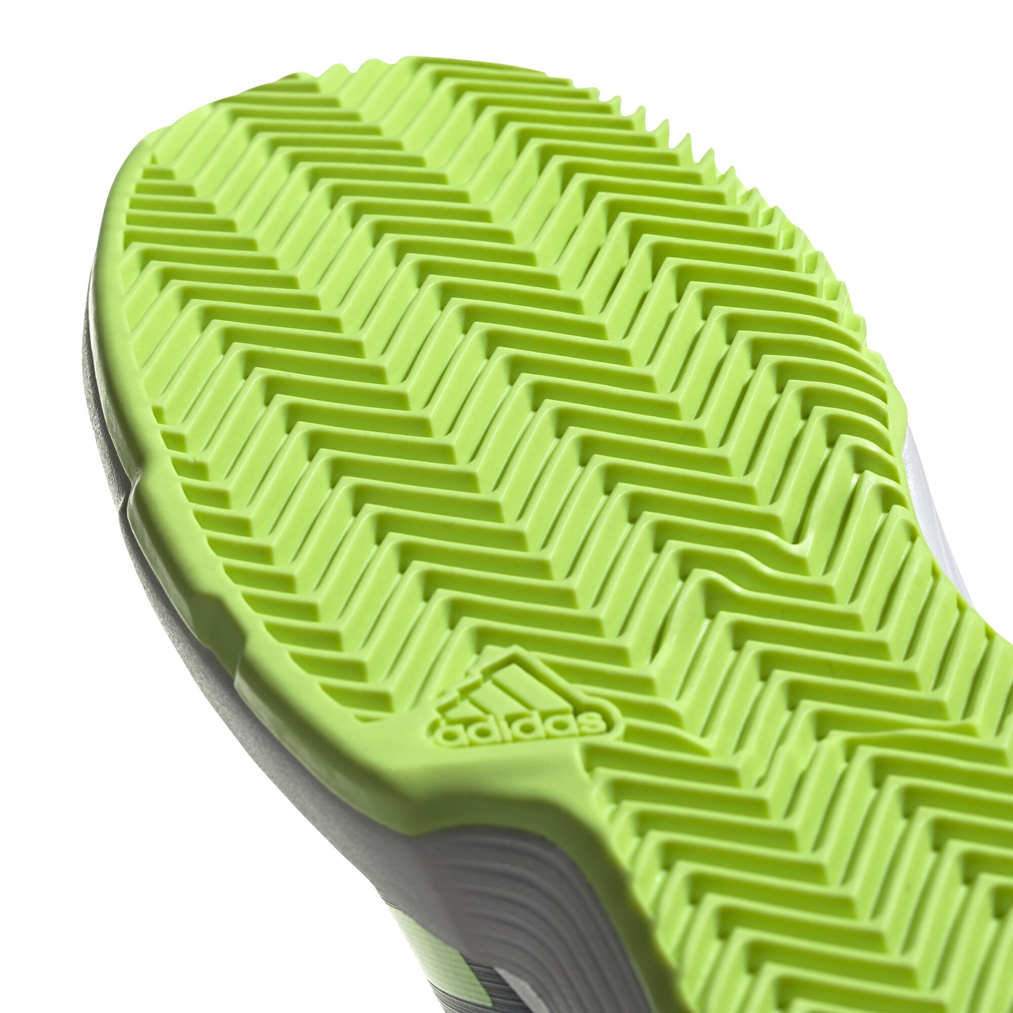adidas Courtjam Xj All Court Shoe Kids Dark Blue, Neon Green