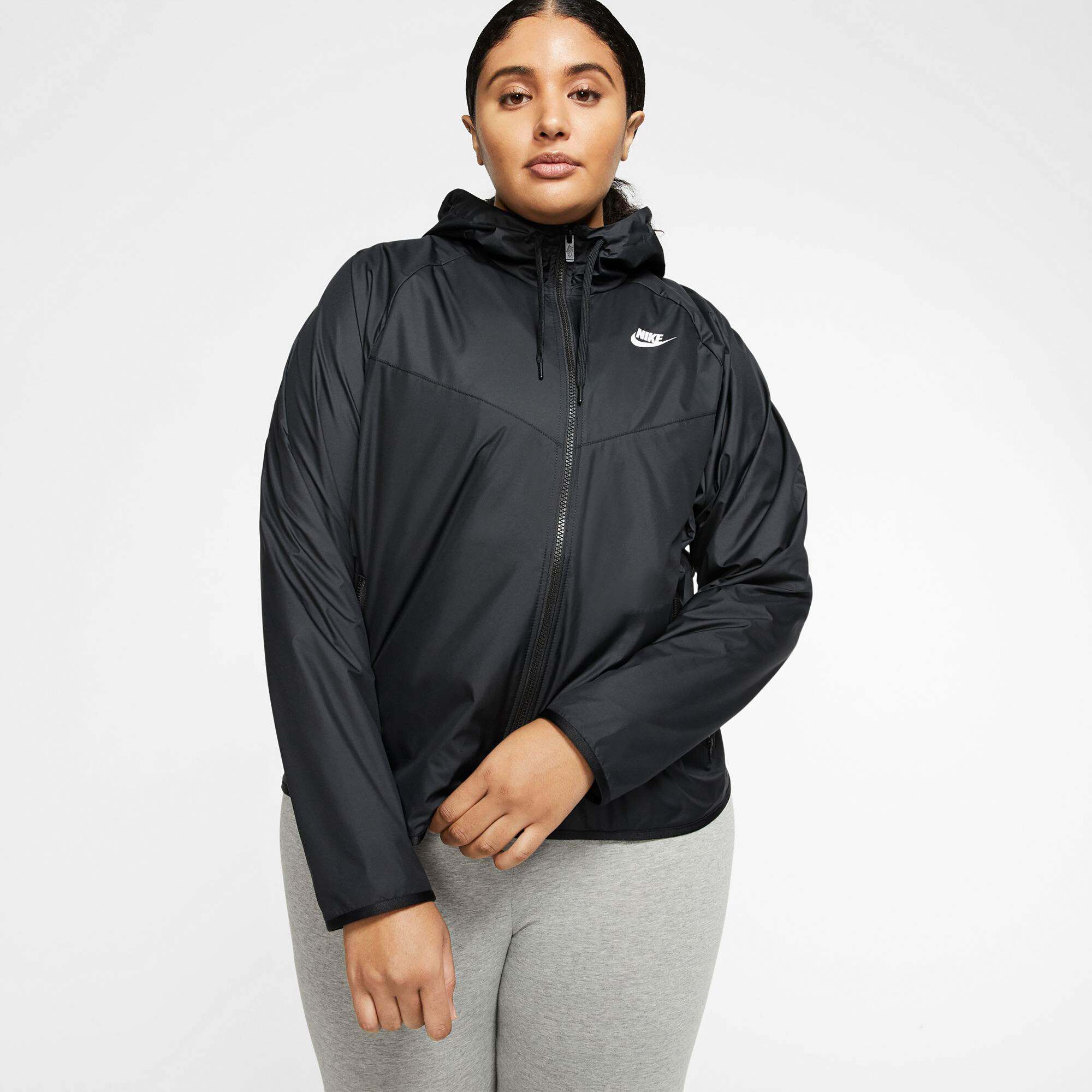 Buy Nike Sportswear Plus Size Training Jacket Women Black, White