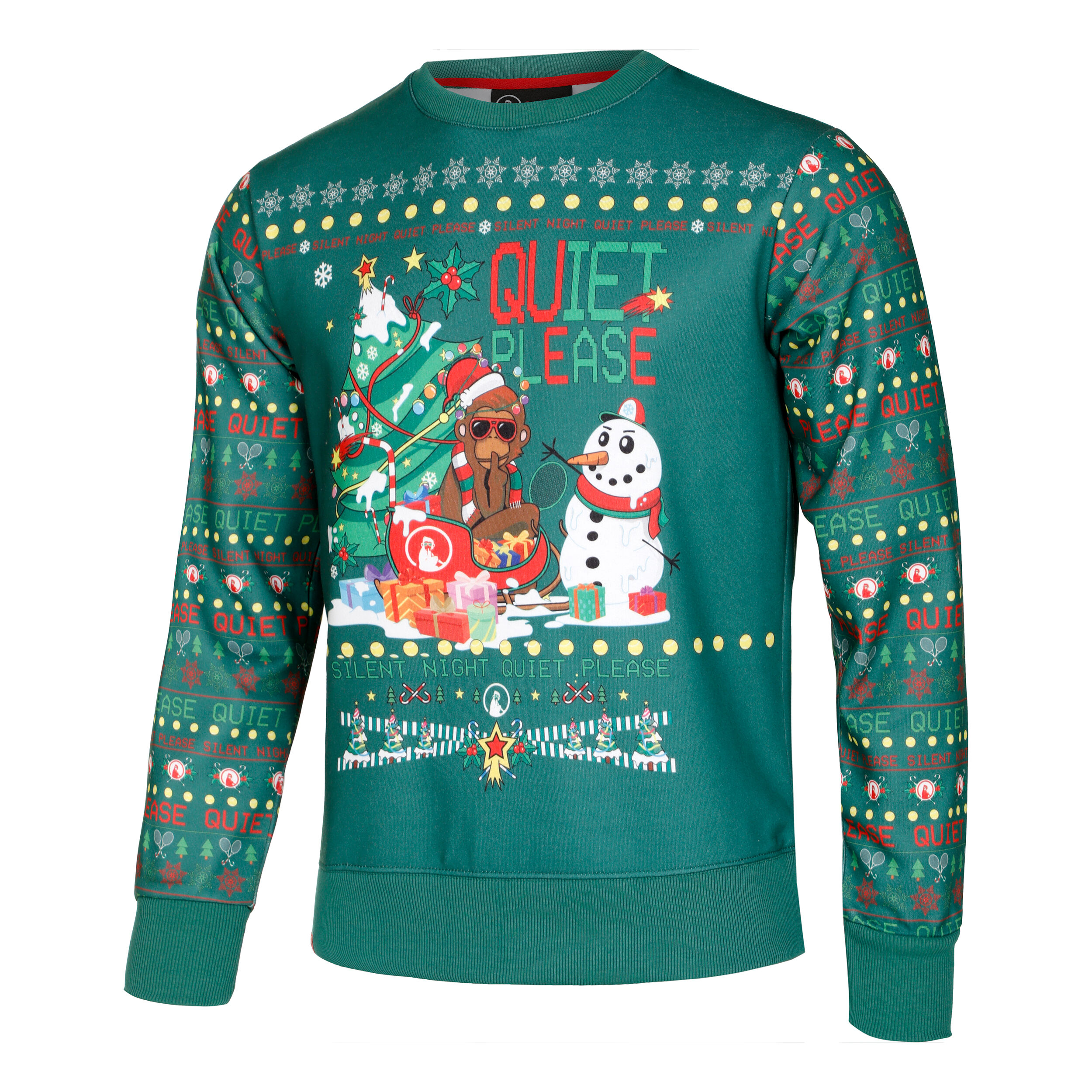 Ugly Christmas Sweatshirt Men Green Multicoloured