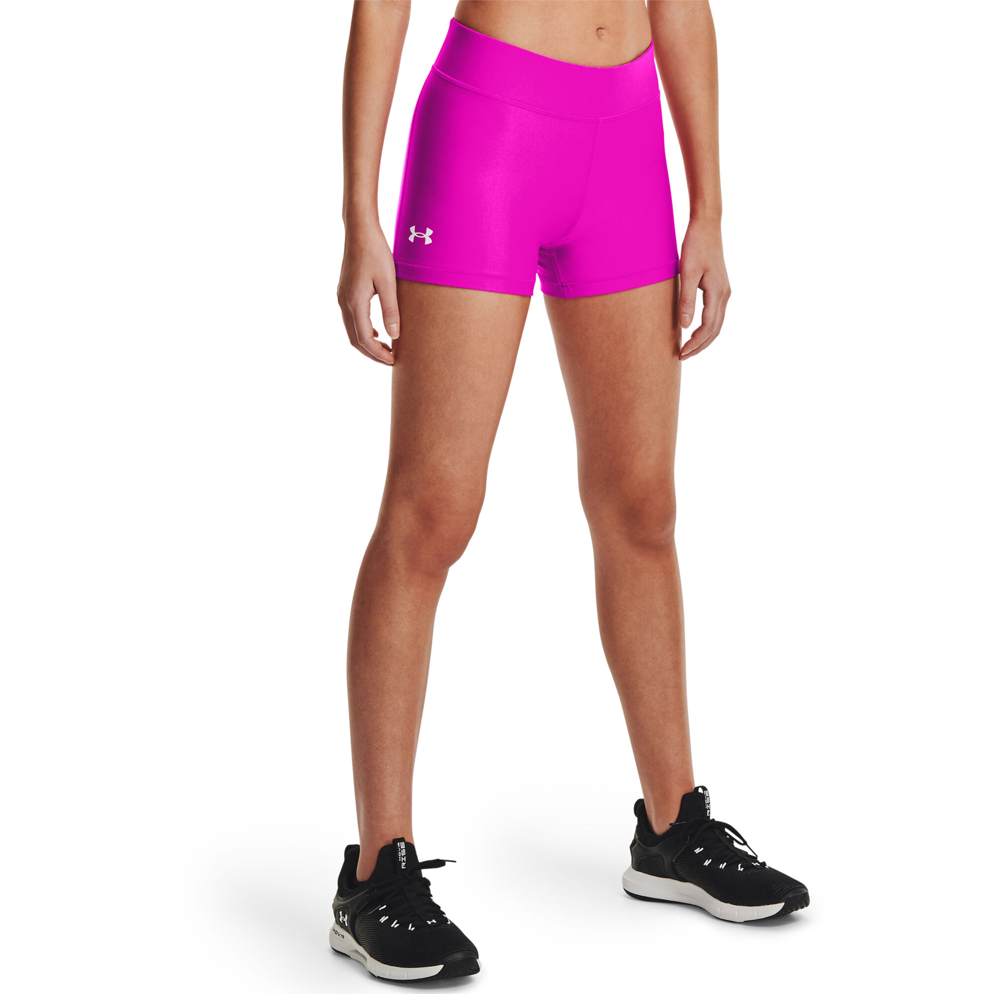 Under Armour HG Armour Womens Mid Rise Shorty Shorts, Black