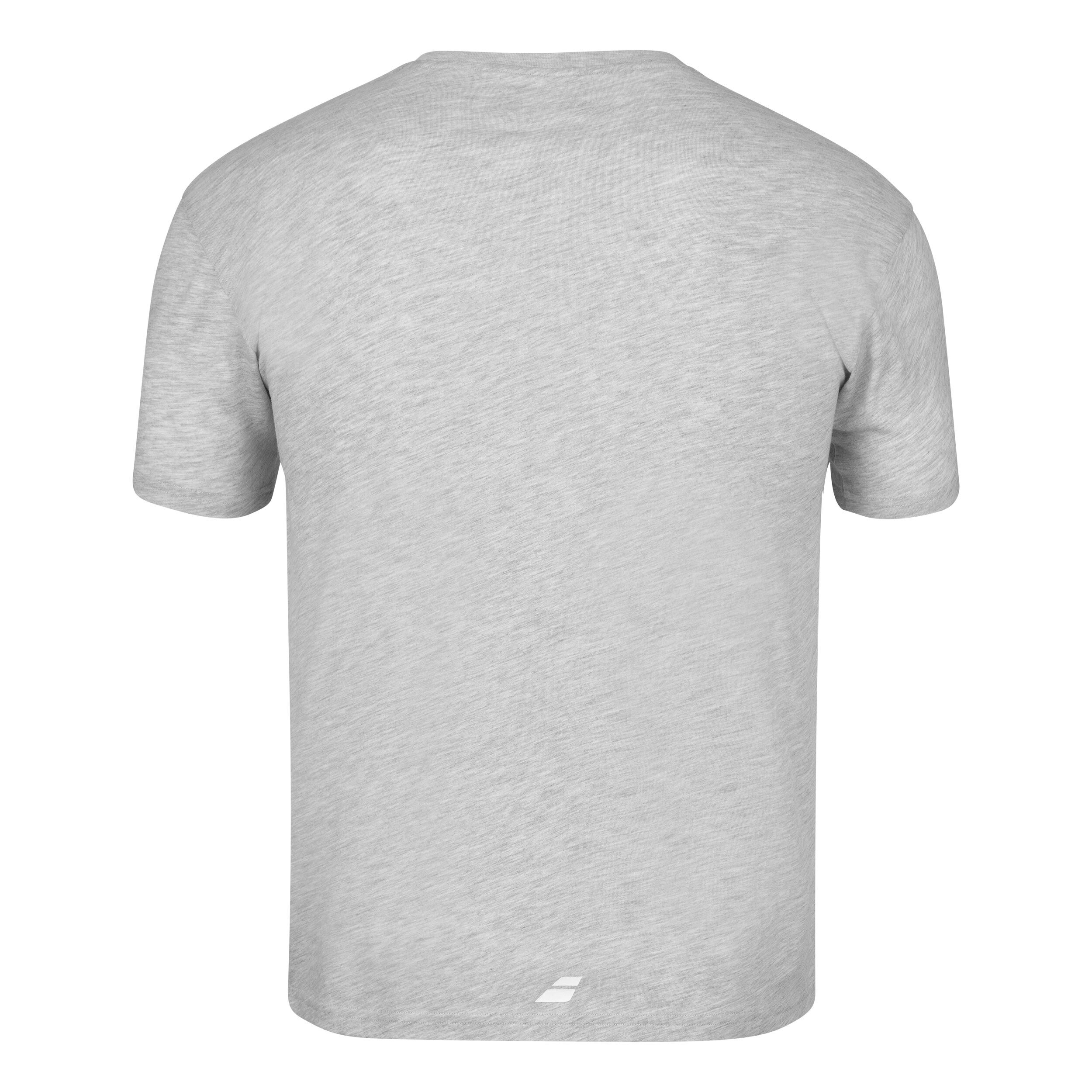 Buy Babolat Exercise T-Shirt Men Lightgrey, White online | Tennis Point COM