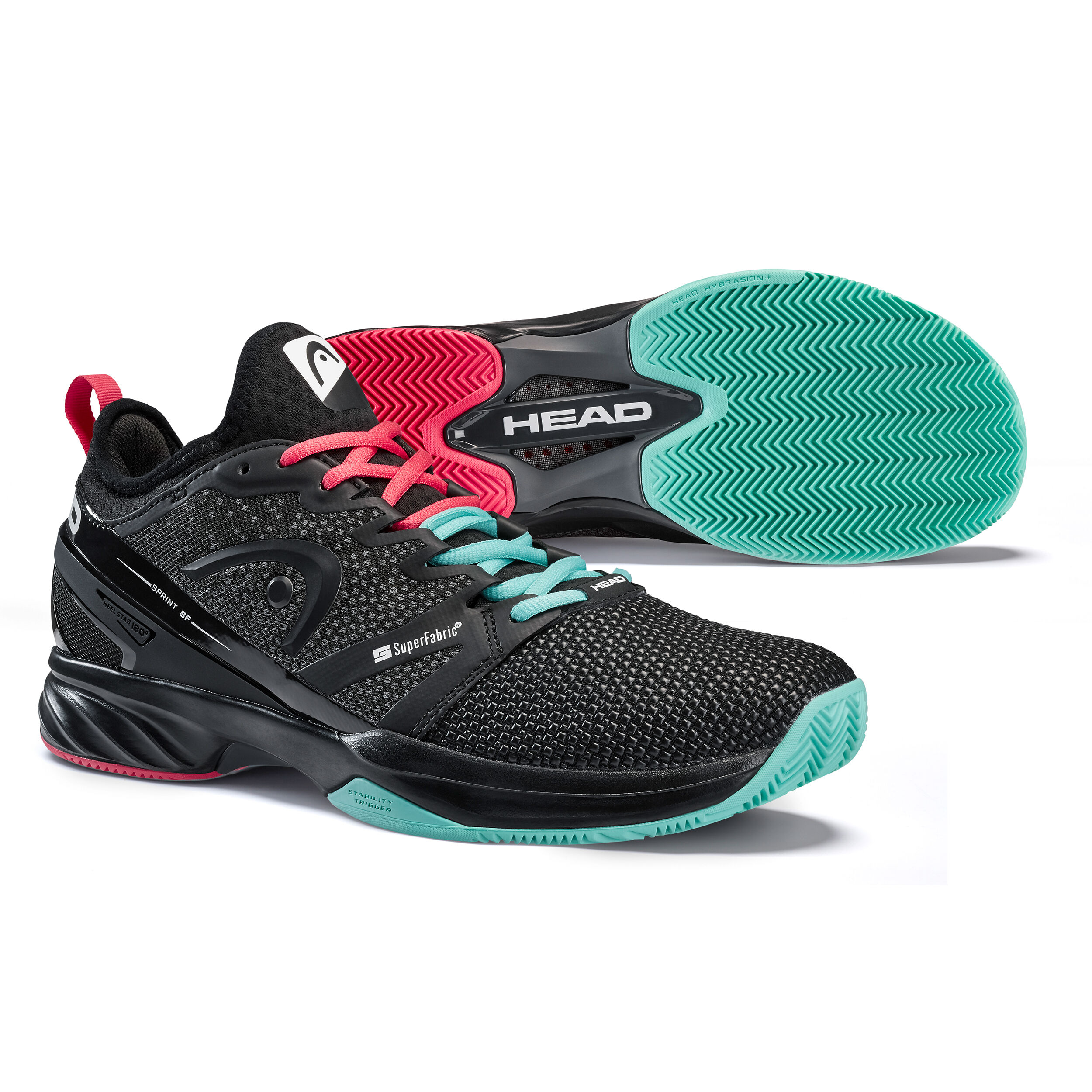 Sprint SF Clay Court Shoe Men Black Turquoise