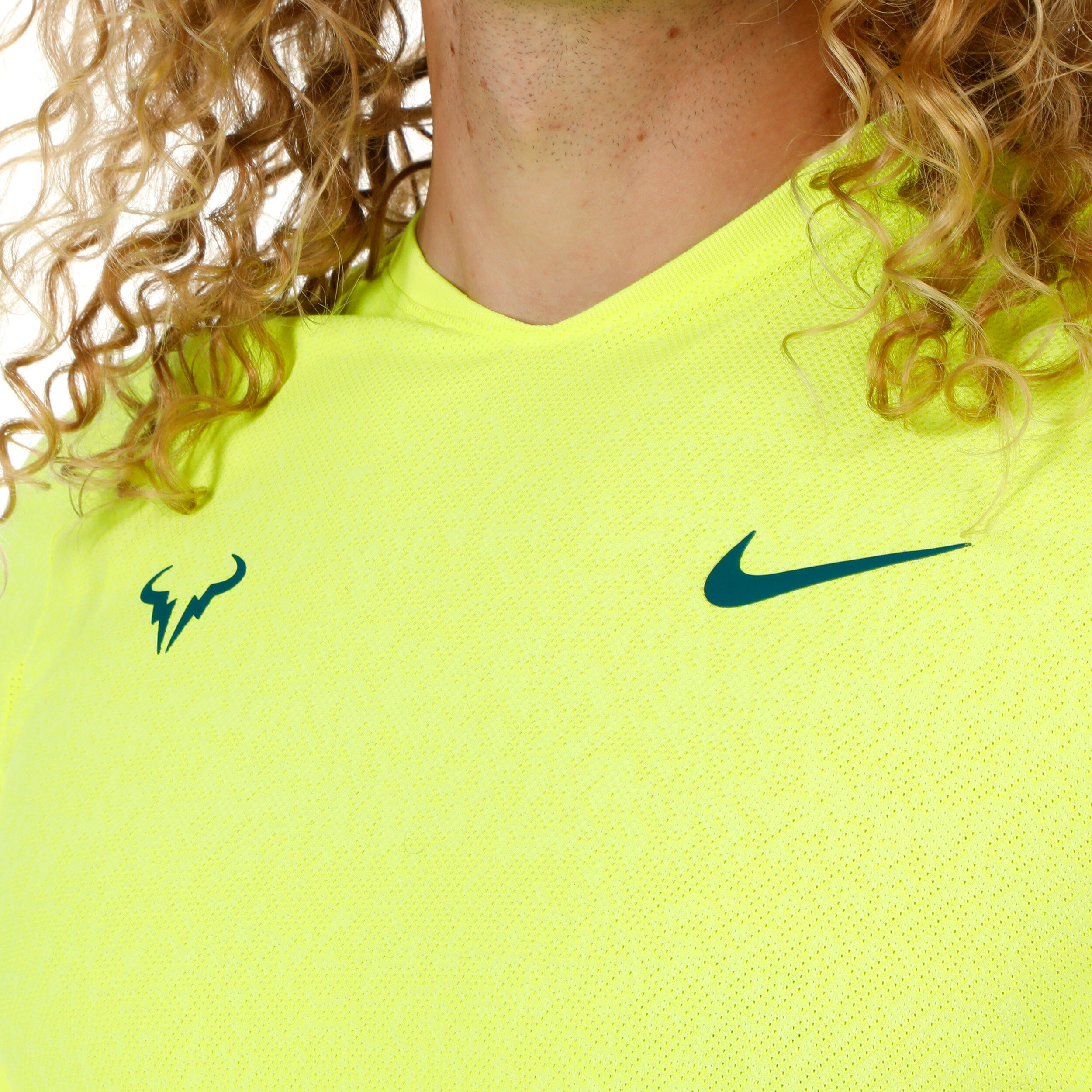 Nike Dri-Fit RAFA Advantage T-Shirt Men Neon Yellow | Tennis-Point