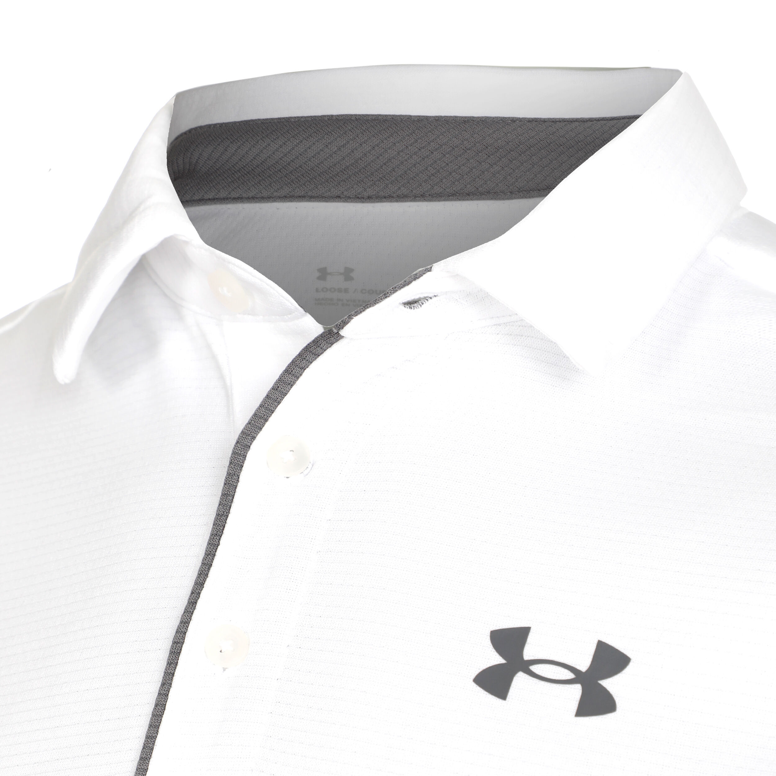 Tech Polo Men White Grey