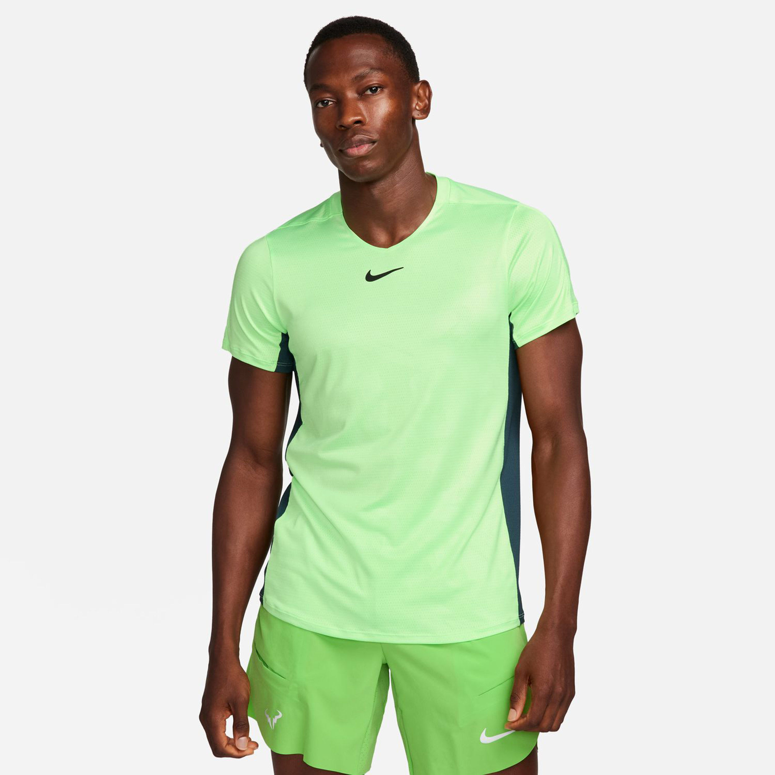 Buy Nike Dri Fit Court Advantage Print T Shirt Men Lime Green