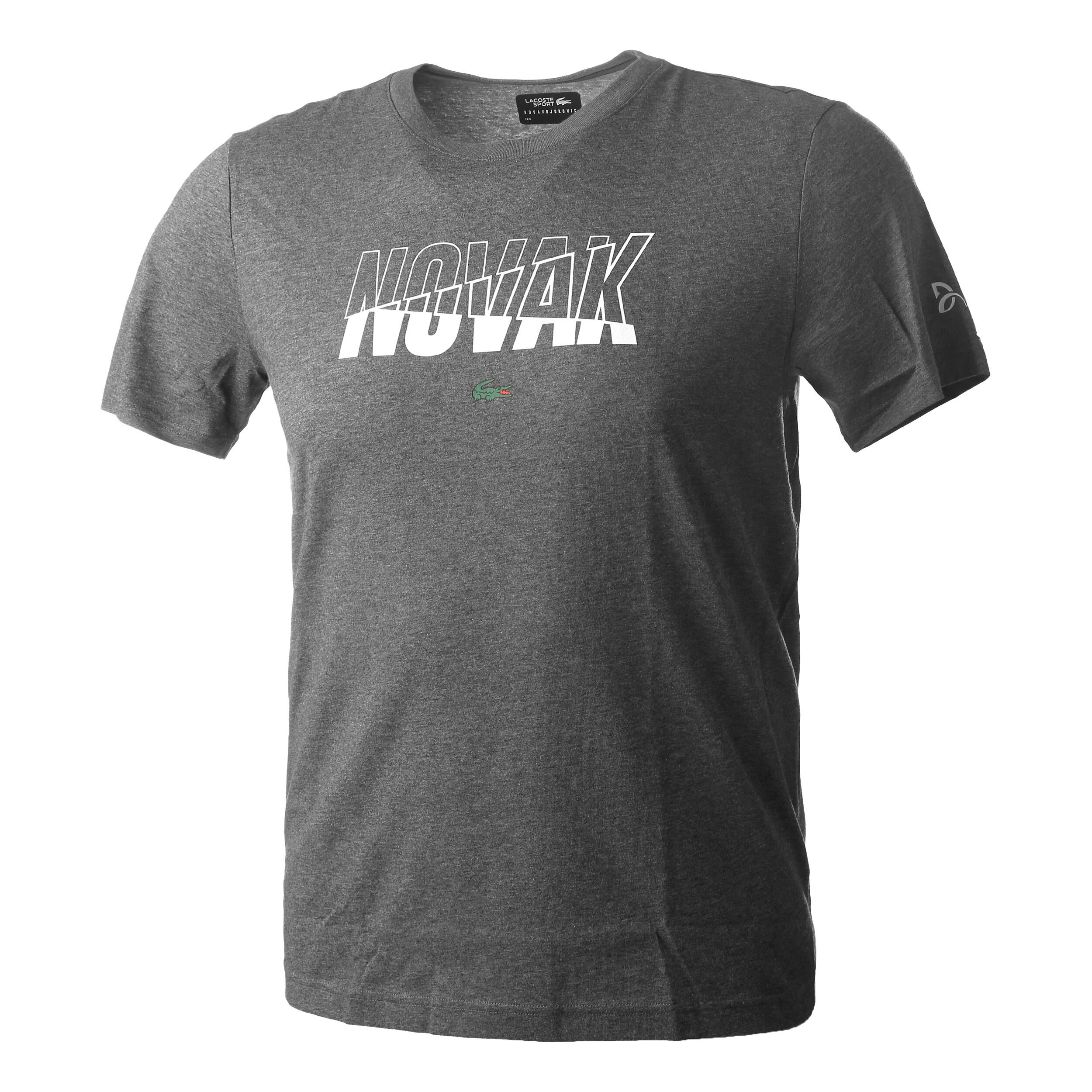 Novak Djokovic T Shirt Men Dark Grey White