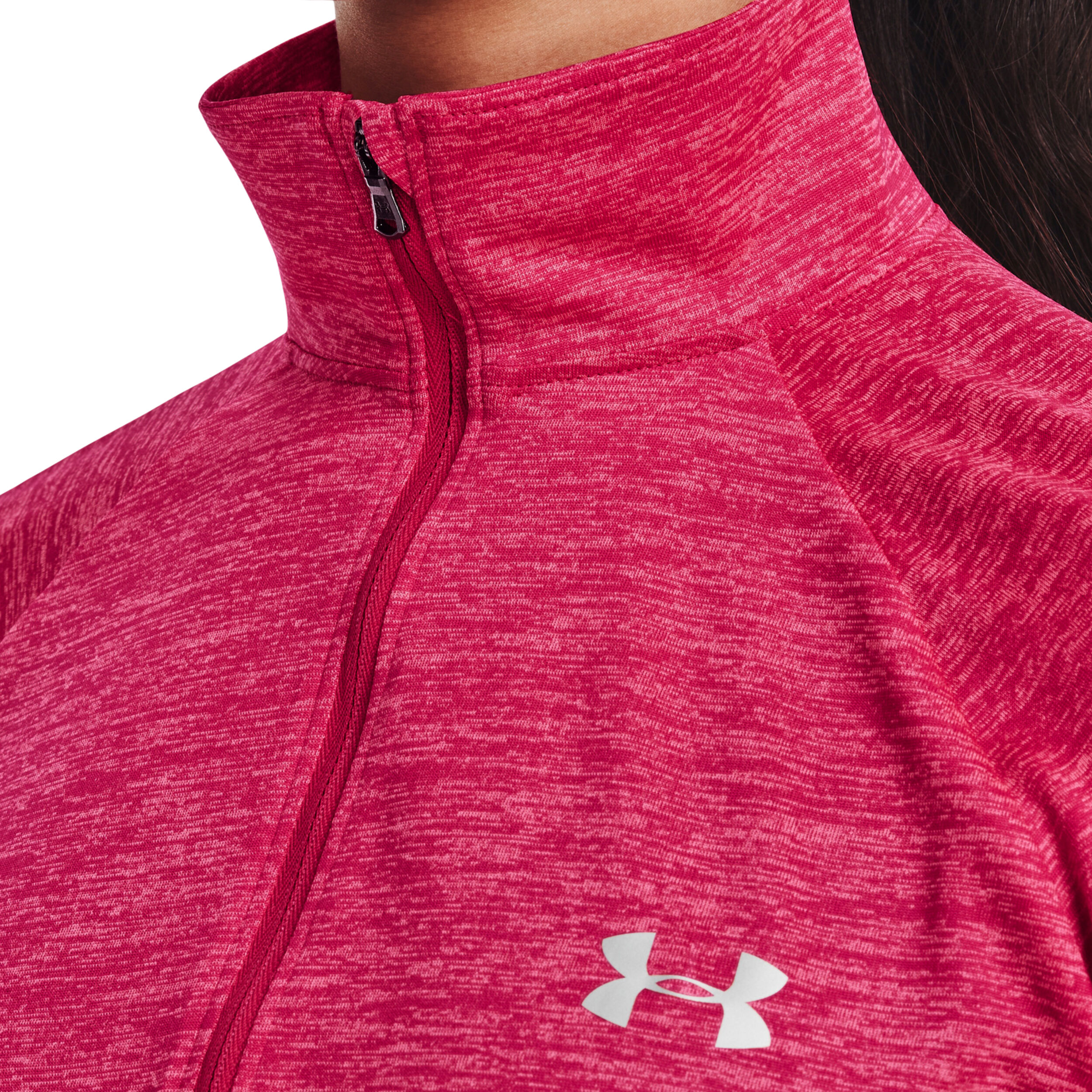 Womens pink under armour sale jacket