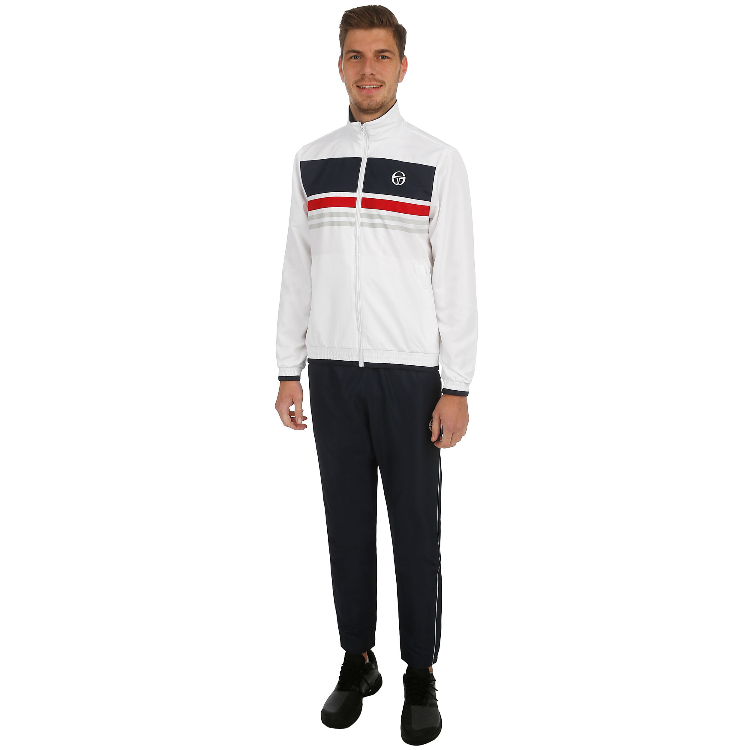Ishen Tracksuit Men Dark Blue White