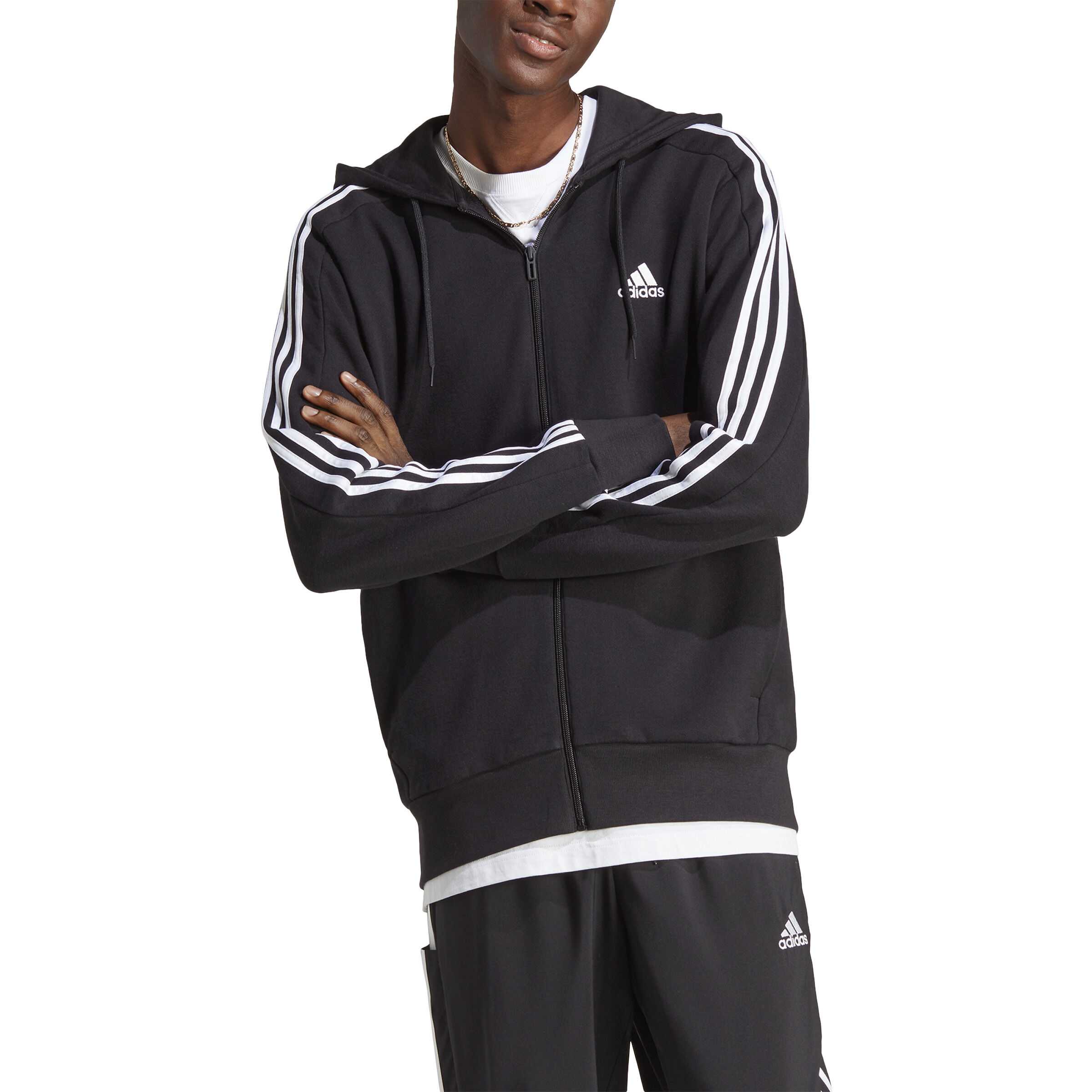 Dunlop full zip best sale checked hoodie mens