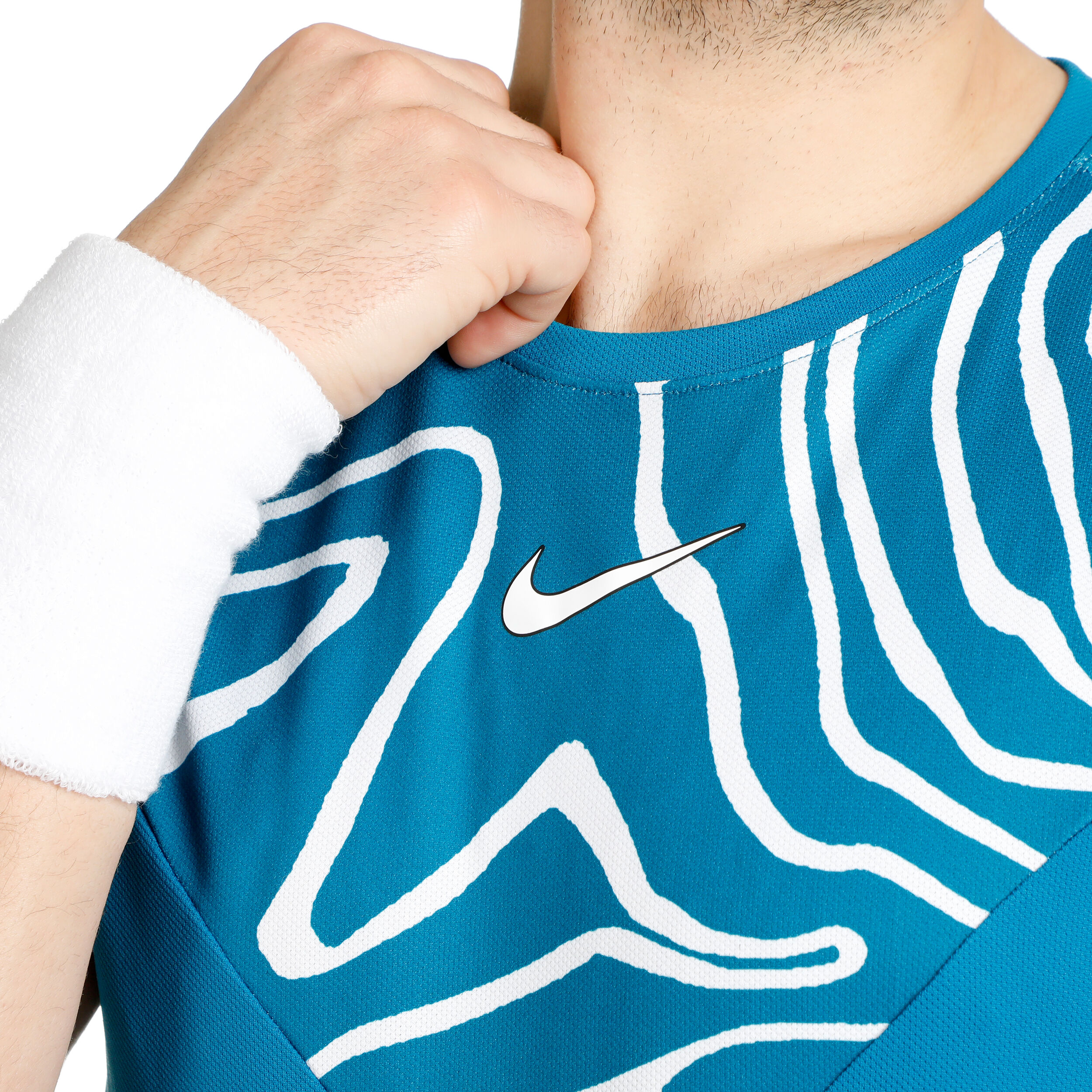 Buy Nike Dri-Fit Court Slam MB T-Shirt Men Petrol, White