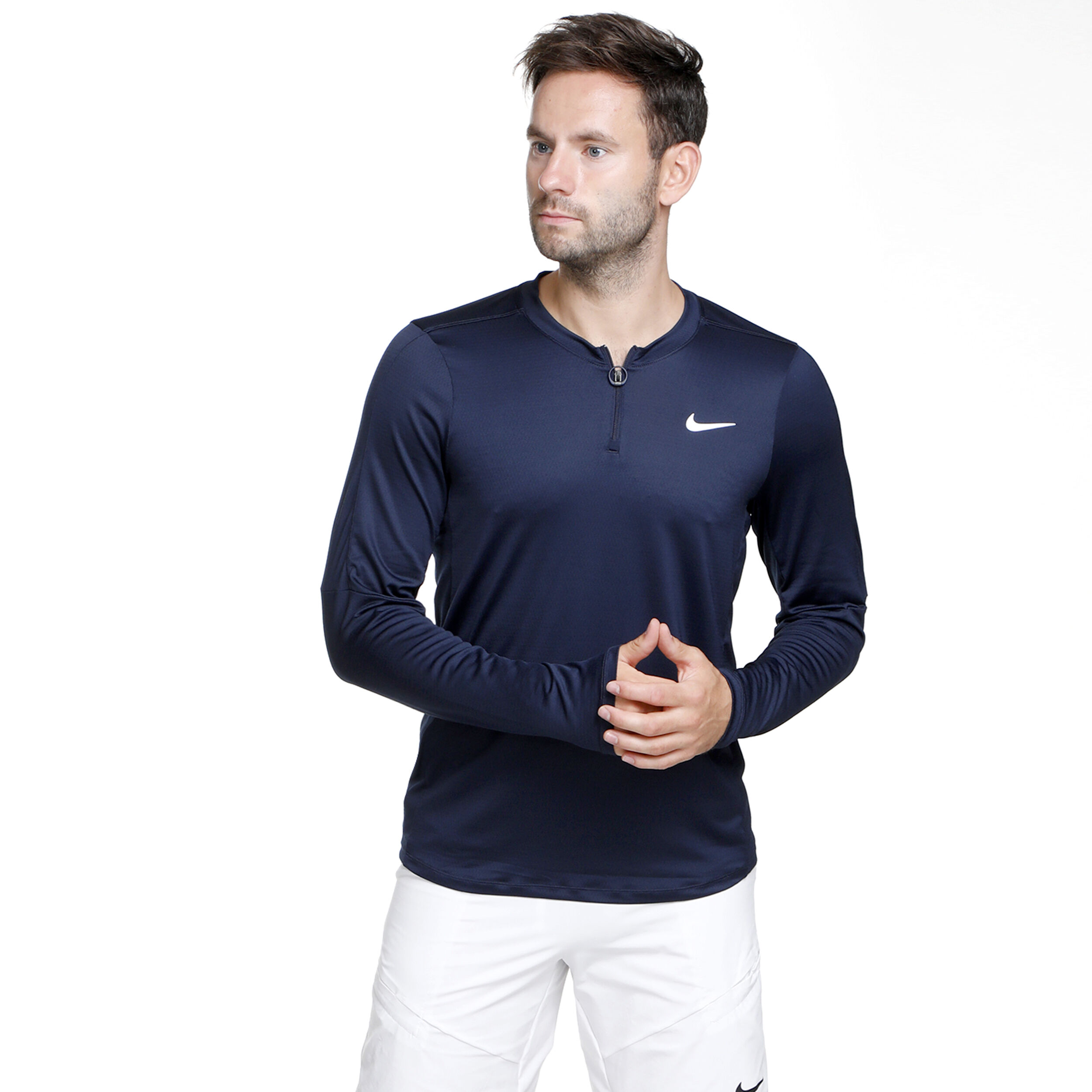 Buy Nike Dri Fit Advantage Half Zip Long Sleeve Men Dark Blue