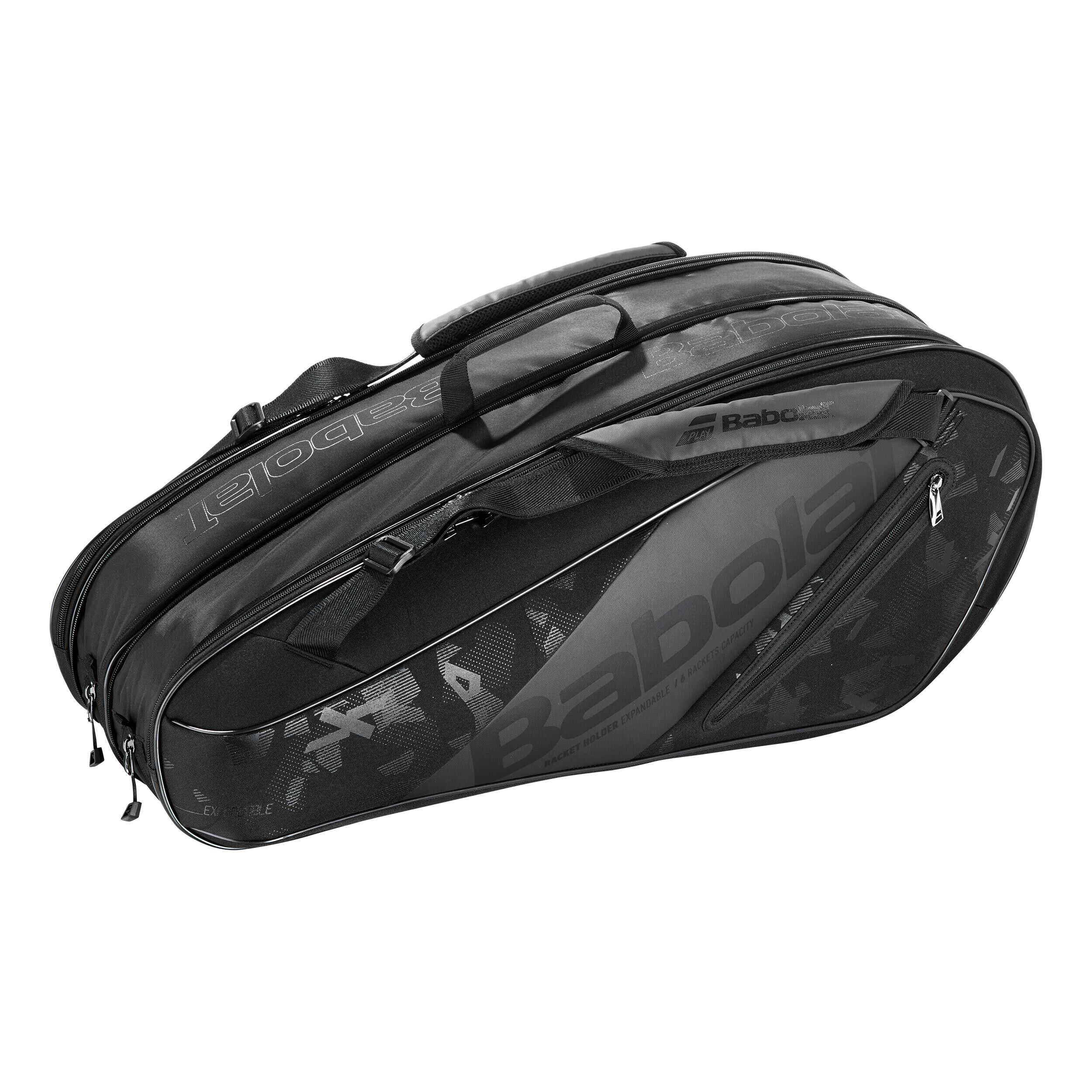 RH Expandable Team Racket Bag 9 Pack Black Schwarz Glanzend