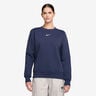 Phoenix Fleece Crew Sweatshirt Women-Dark Blue,Cream
