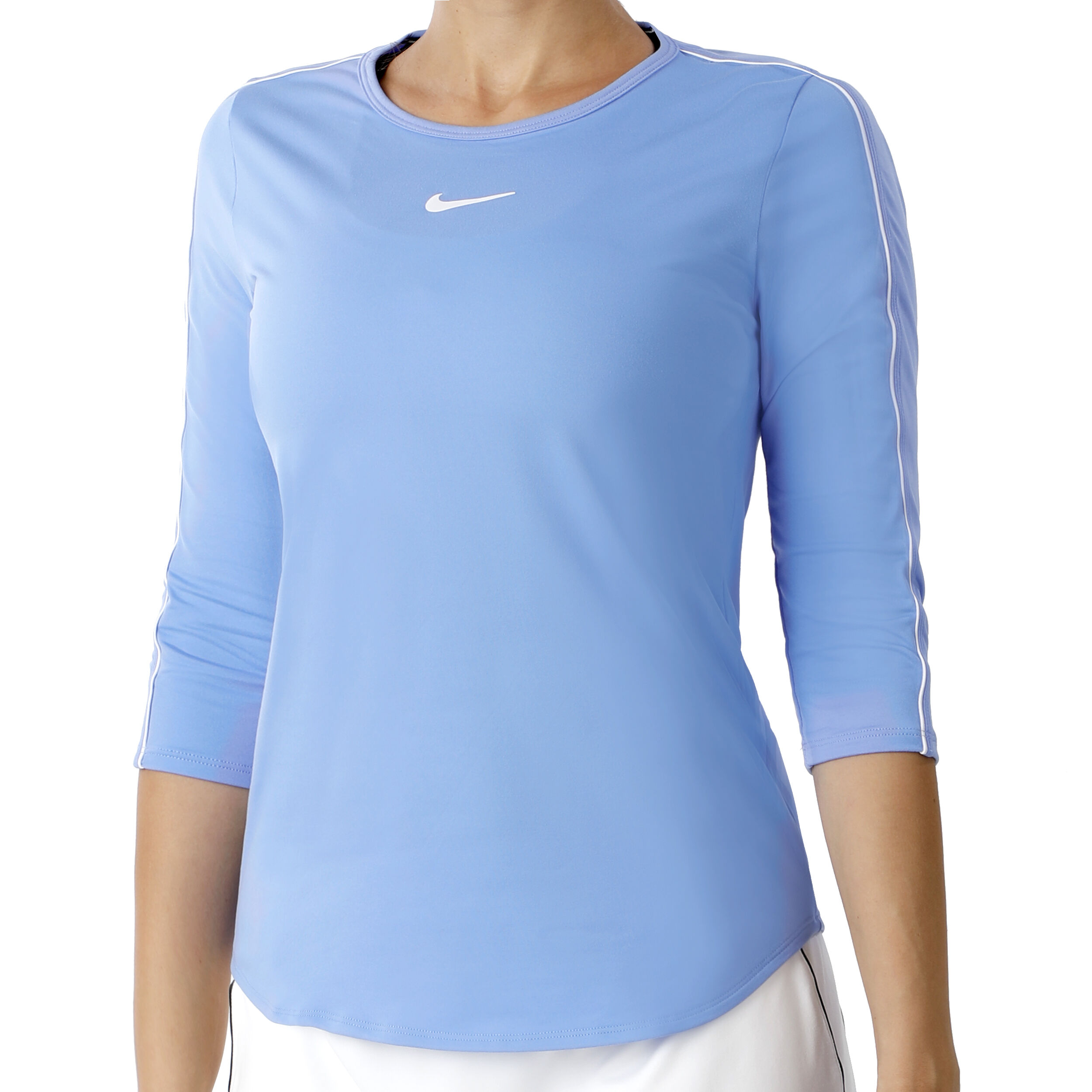 Court Long Sleeve Women Light Blue White