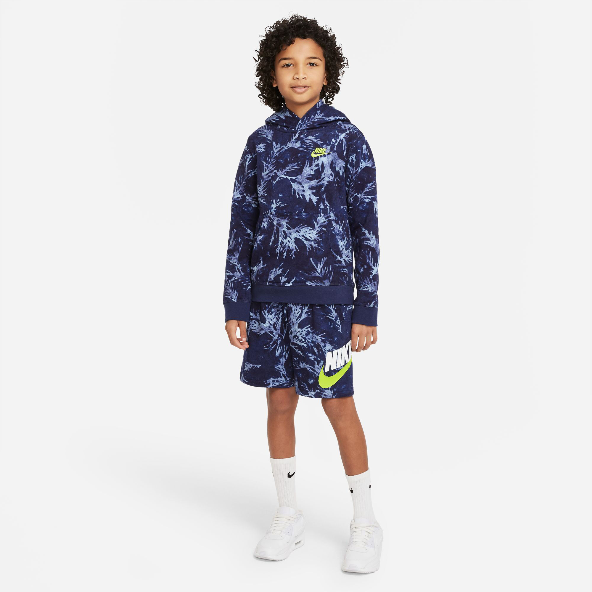 Buy Nike Sportswear Washed All Over Print French Terry Shorts Boys Blue online Tennis Point COM