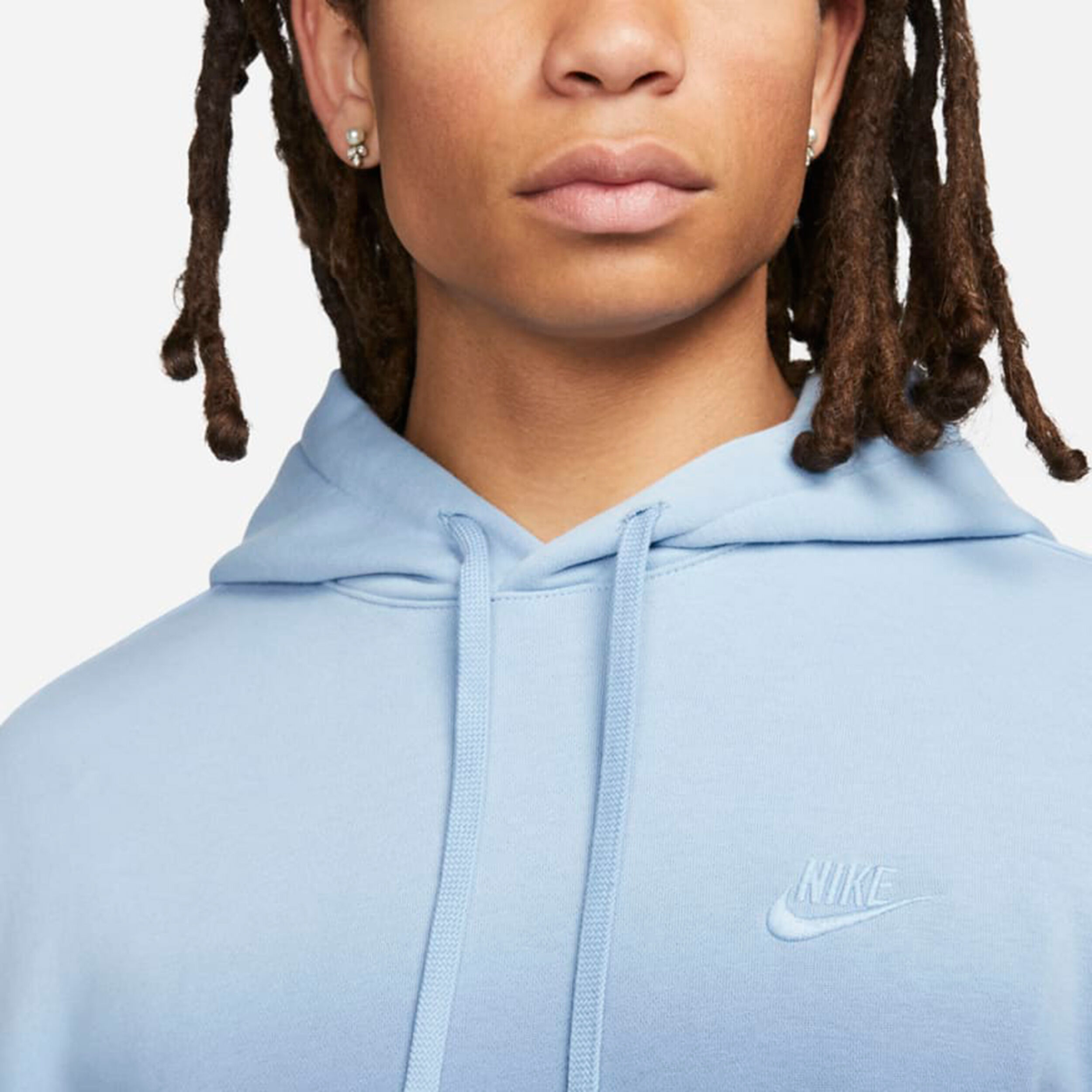 Nike club hotsell hoodie psychic blue