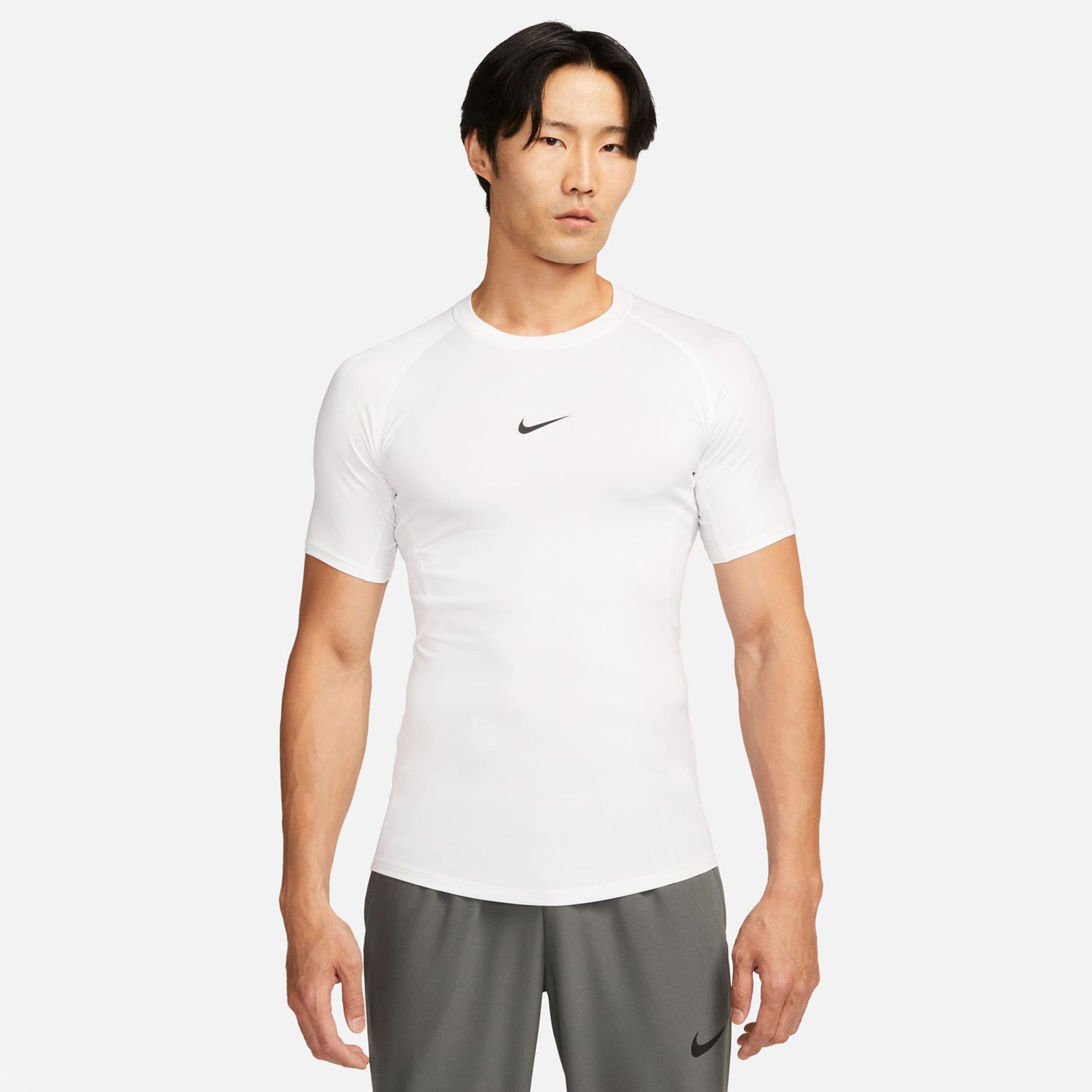 Nike pro white shirt discount