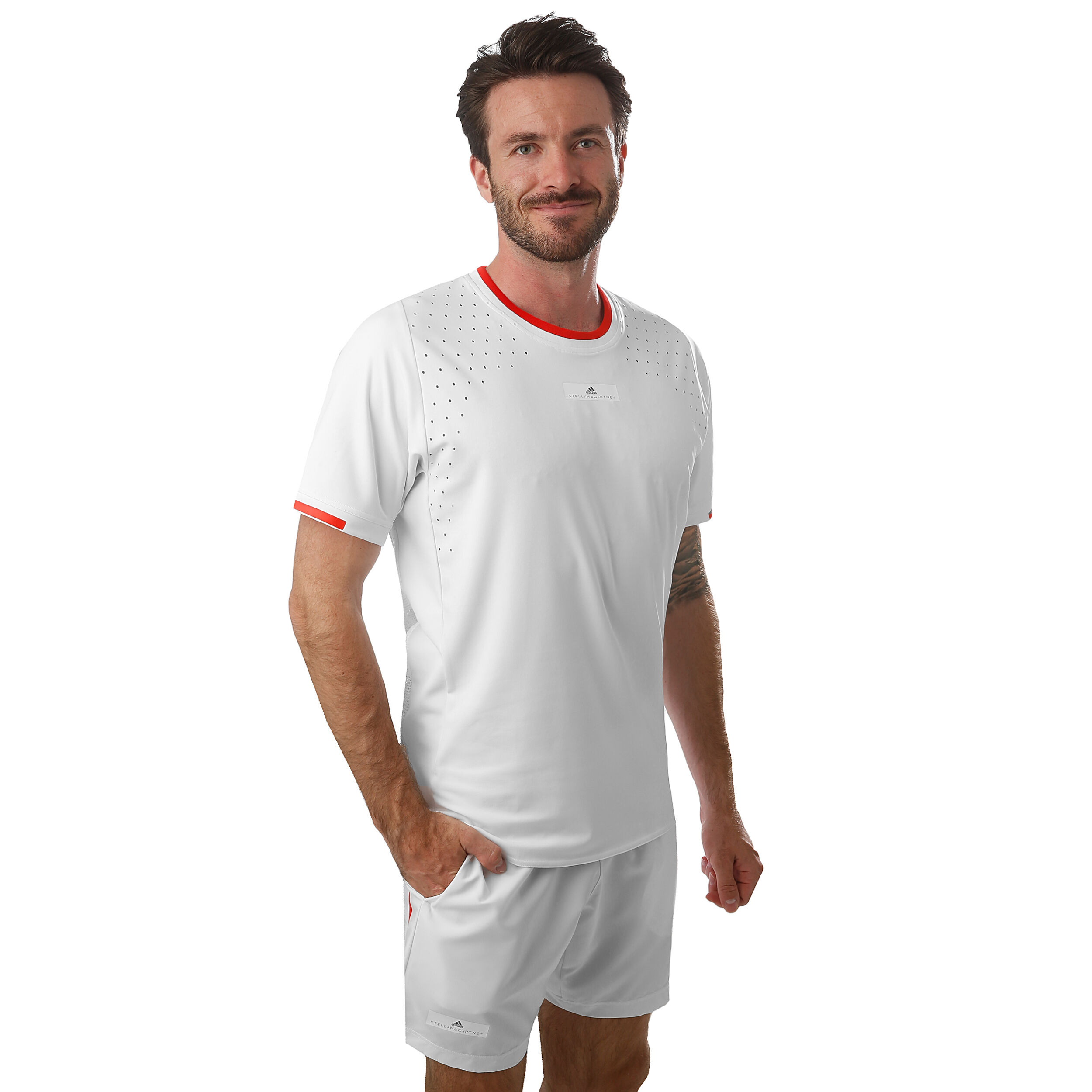 Buy adidas Stella McCartney T Shirt Men White Red online Tennis Point COM