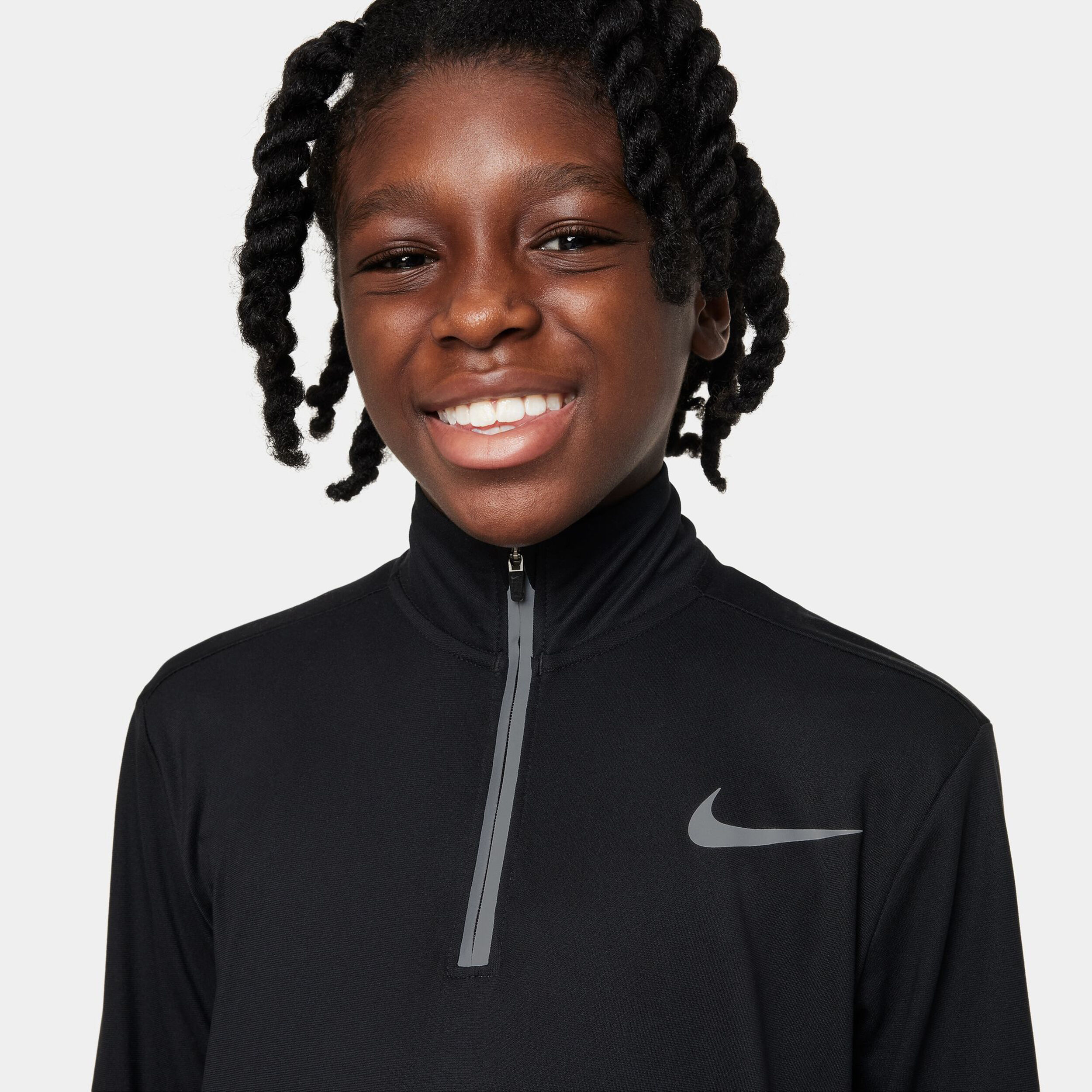 Buy Nike Dri Fit Poly 1 4 Zip Long Sleeve Boys Black online