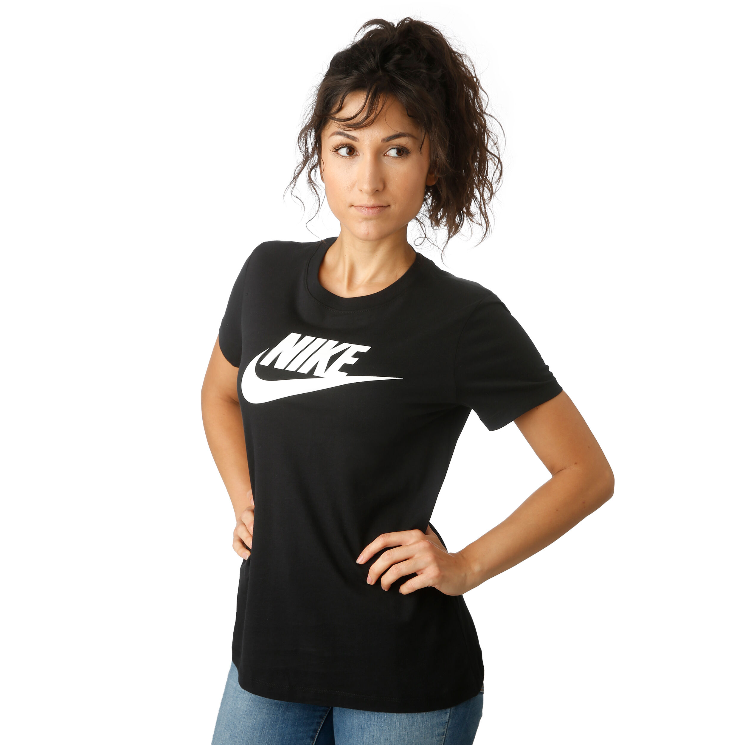 ★ Nike★ Sportswear Essential LBR T-shirt W Black White FD Nike Sportswear Essentials Boxy T-Shirt - Women's - Als.com