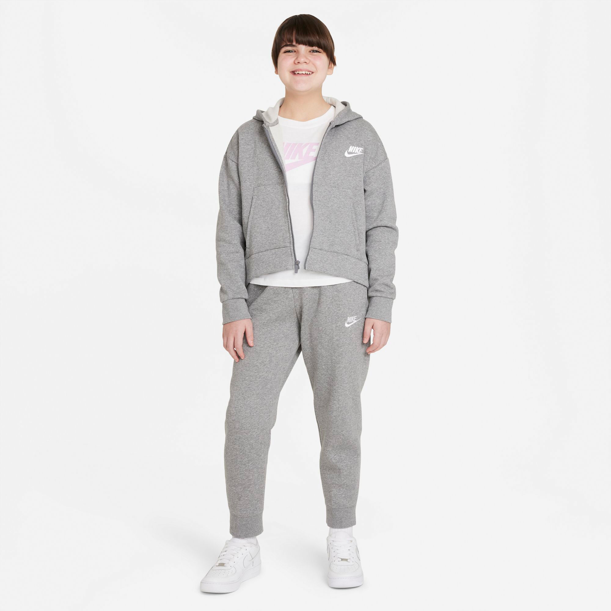 White nike hoodie girls best sale