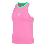 Quiet Please Tennis apparel Quiet Please Racerback 2.0 Tank top Women-pink, white