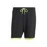 7in Club 2In1 Shorts Men-Black,Neon Green