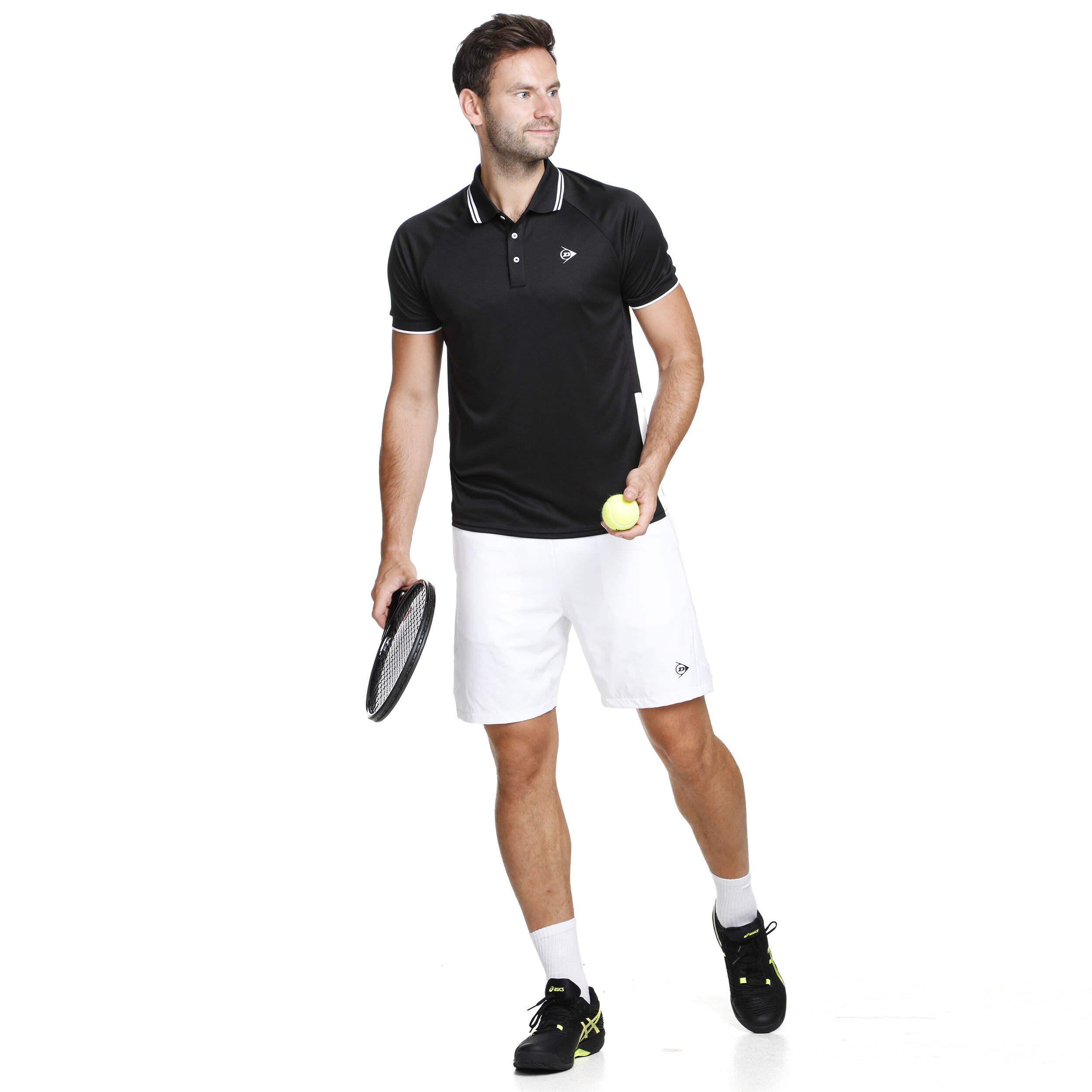 ロピア 爆買い Men Polo Dunlop Buy Black, COM Point Tennis | online White カーディガン